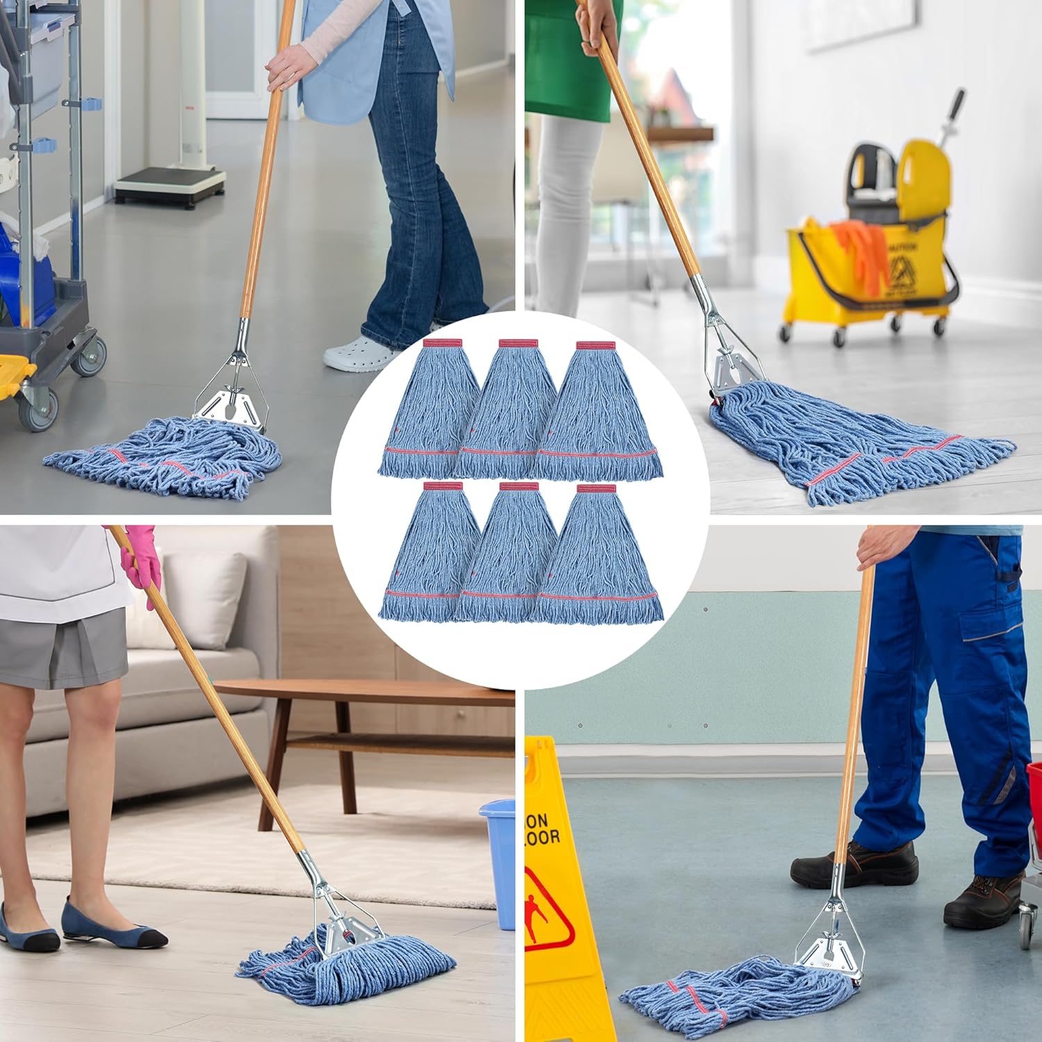 L Luke Supply Matthew 20oz Mop Head Replacement Pack of 6