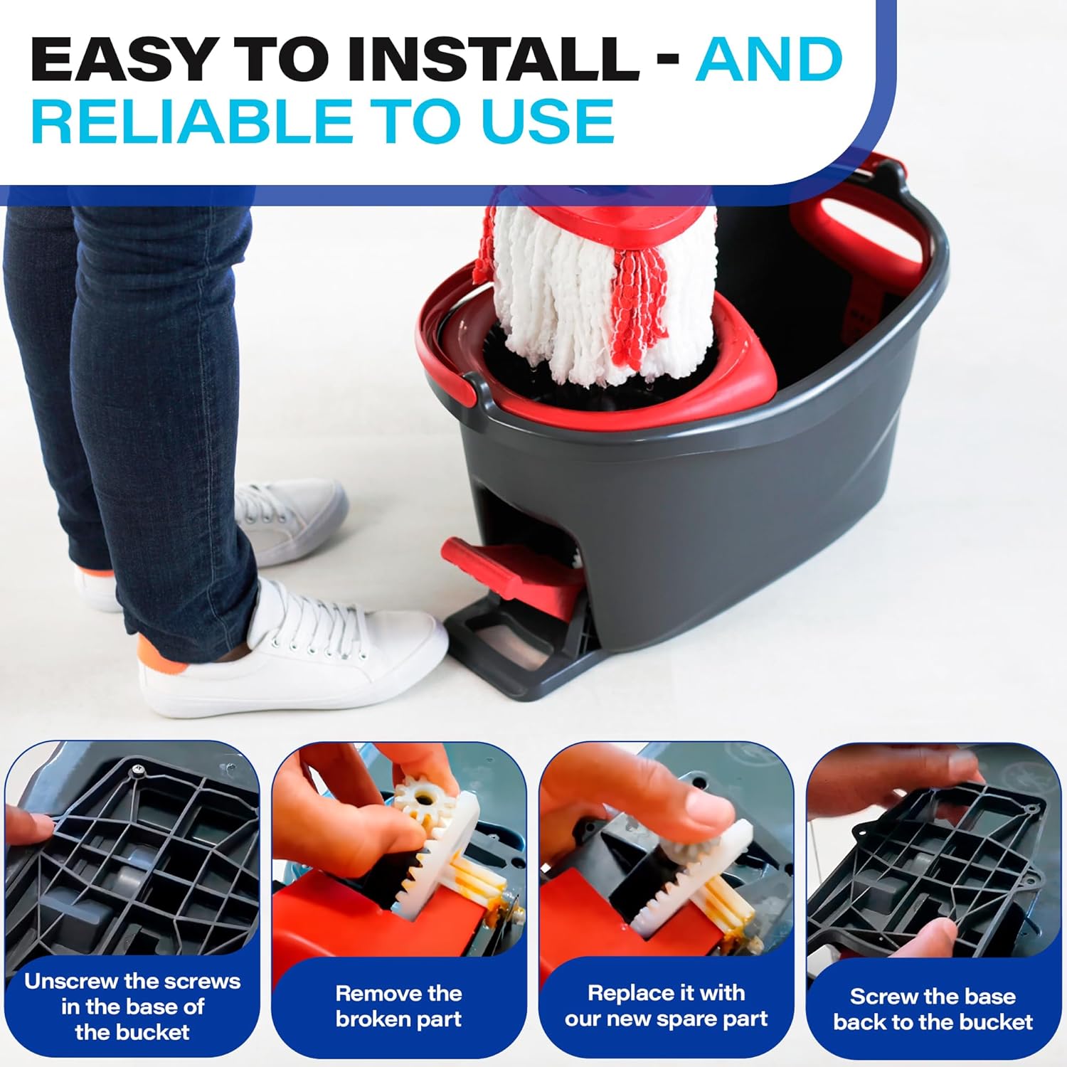 Novsix Spin Mop Replacement Heads Set
