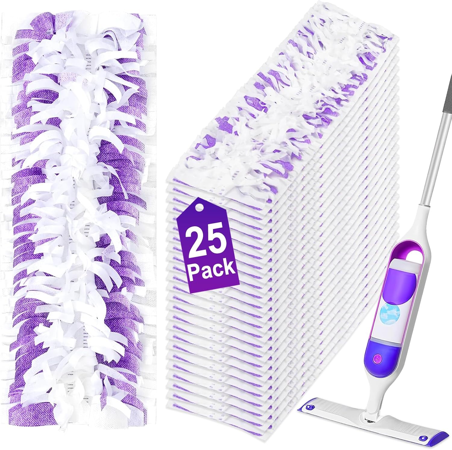 25 Pack Disposable Mopping Pads for Swiffer PowerMop 1