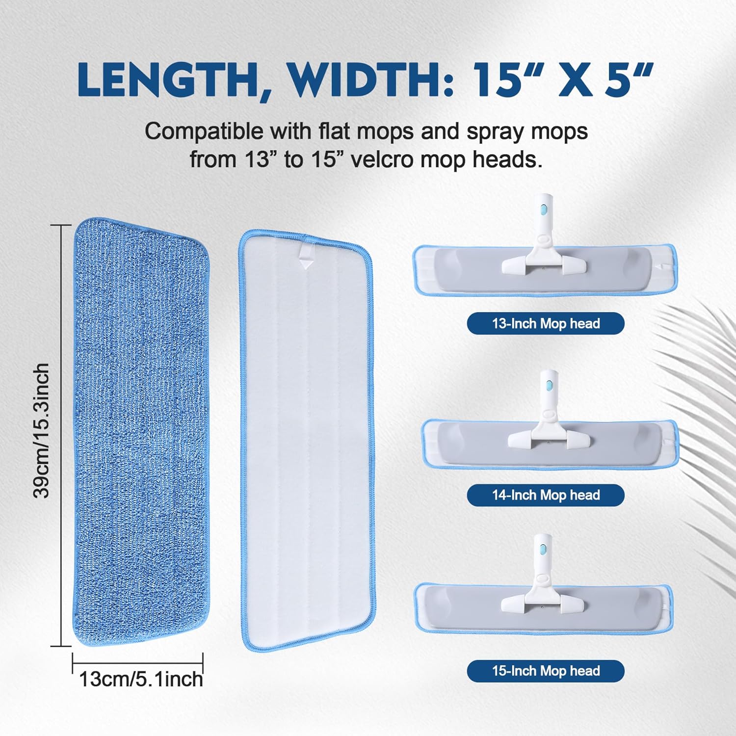 3 Pack Microfiber Mop Pads Refills - Reusable Cleaning Pads for All Spray Mops