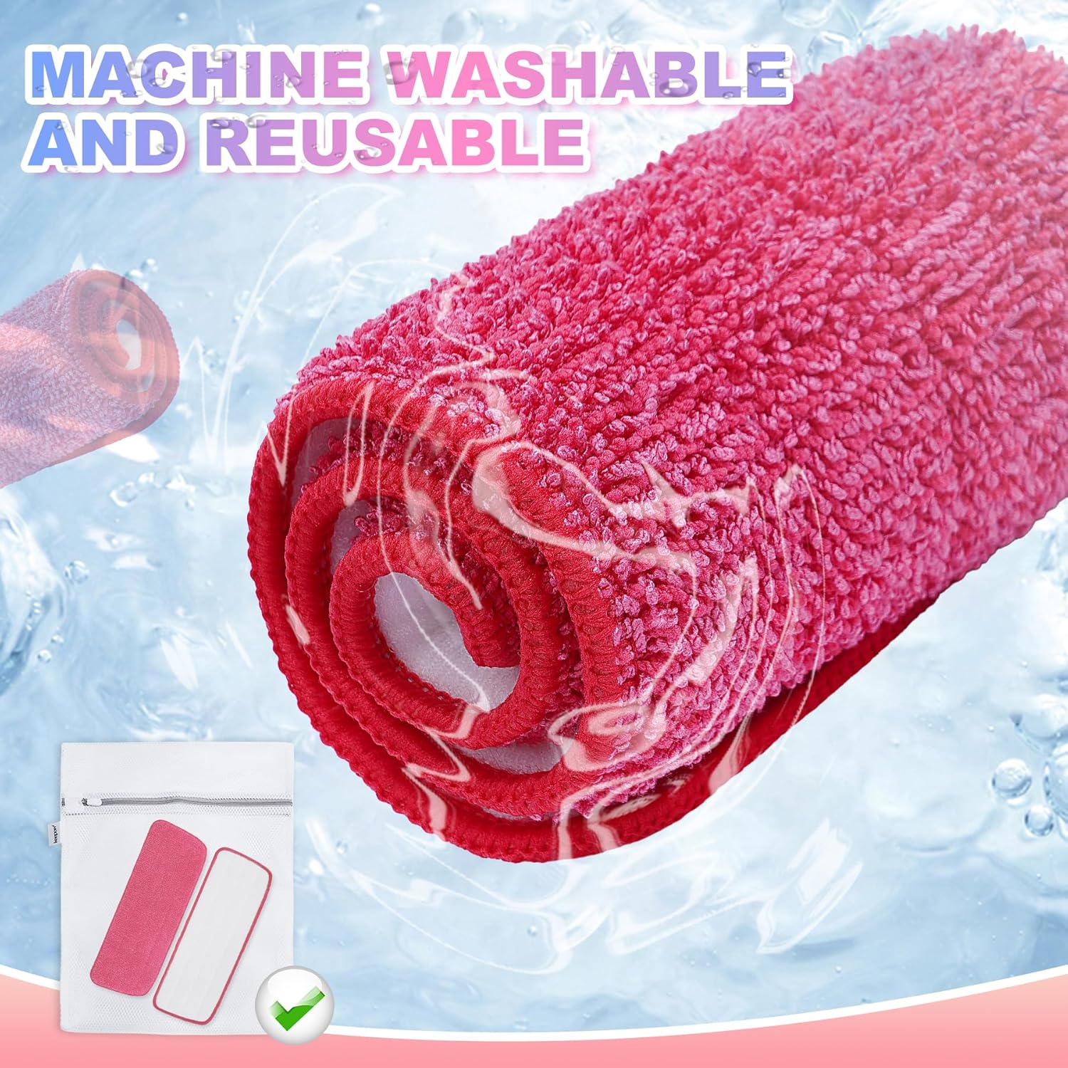 KEEPOW 14 Inch Microfiber Window Scrubber Refill 1
