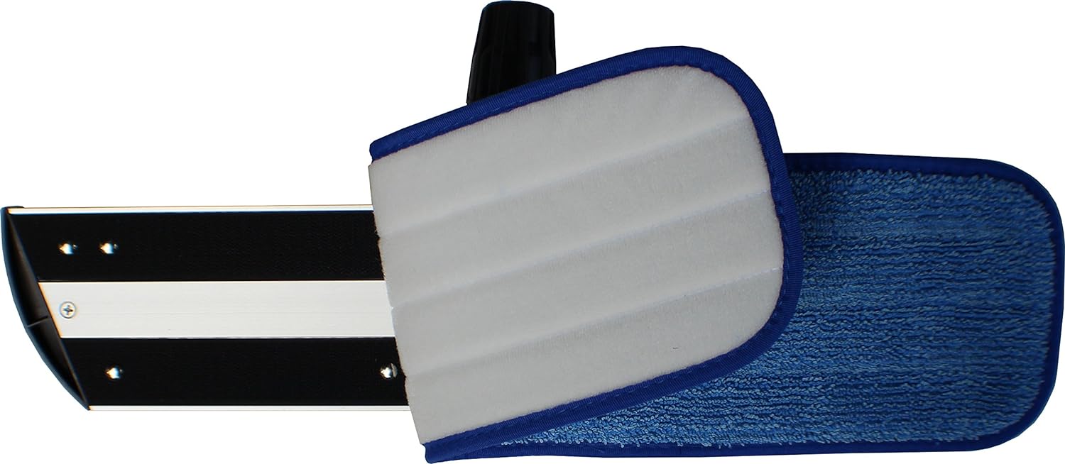 12-Pack Microfiber Mop Pads - Hook Loop Launderable WetDry