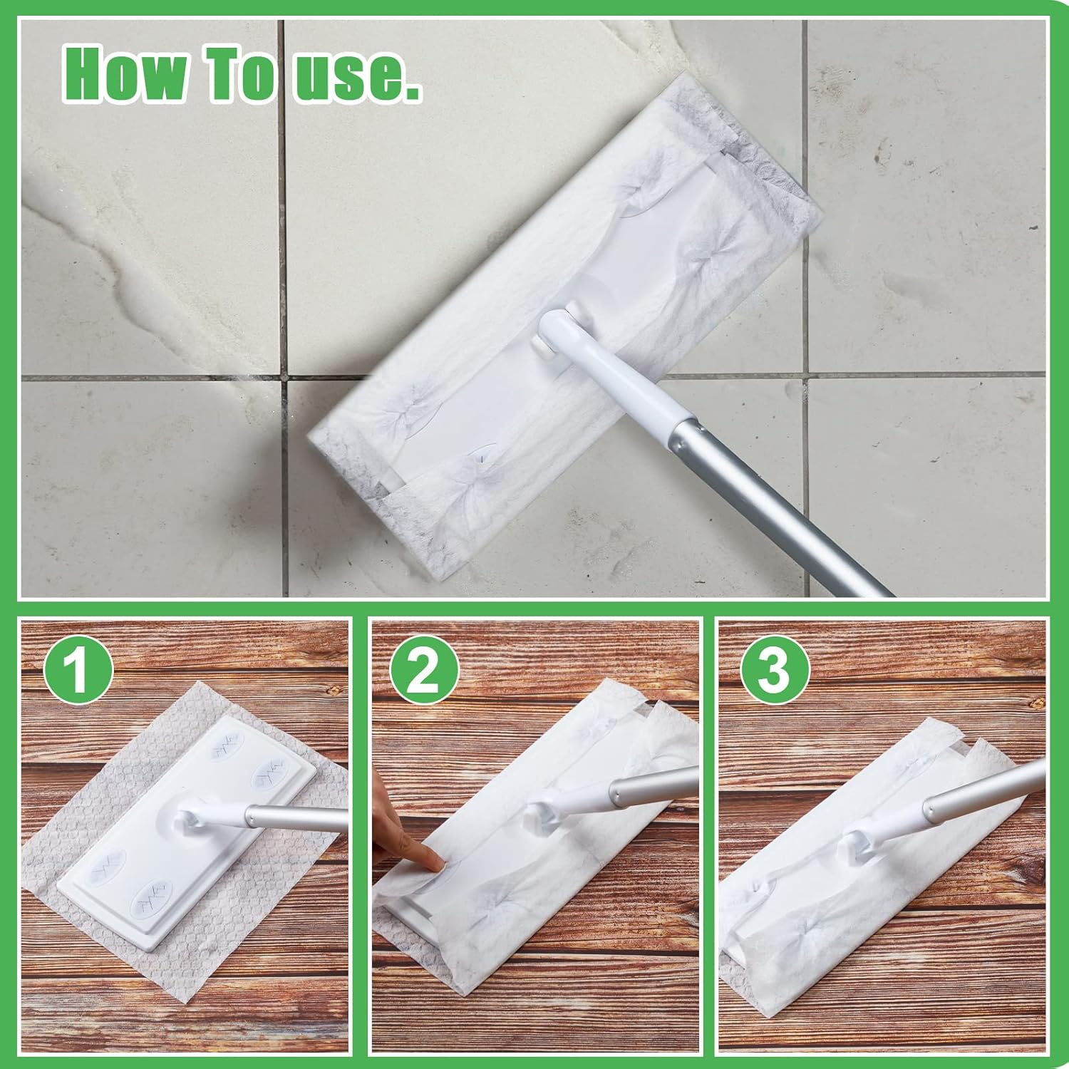 Zubebe 600 Pcs Disposable Dry Mop Refills