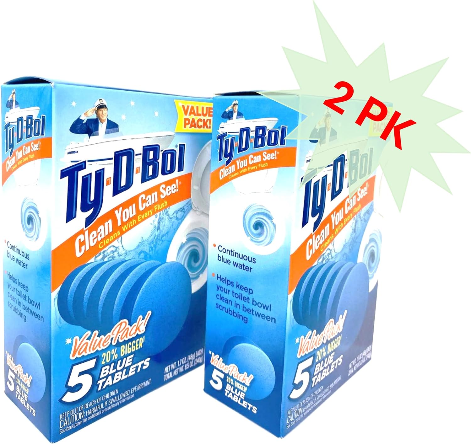 GOV Ty D BOL Toilet Tablets Blue Spruce Scent 10 Tabs