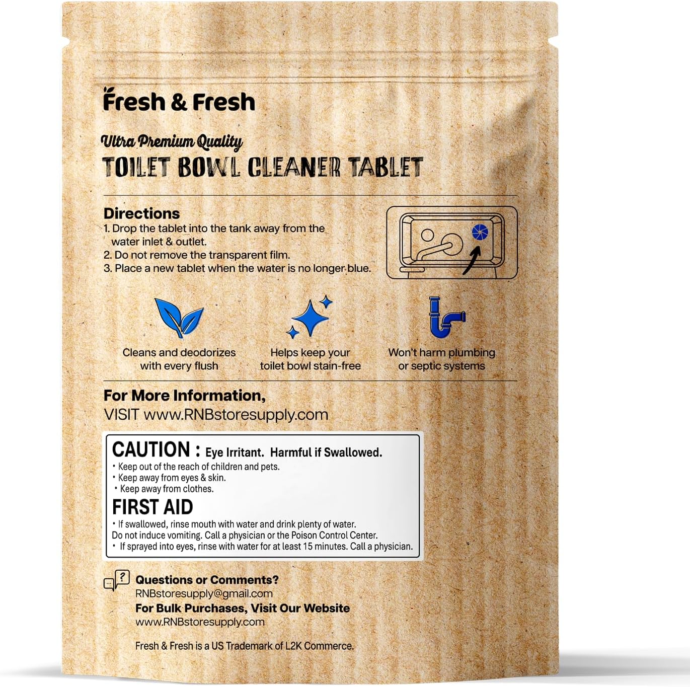 Fresh Fresh Toilet Bowl Cleaner Tablets 10-Pack 2-3 Week Lasting