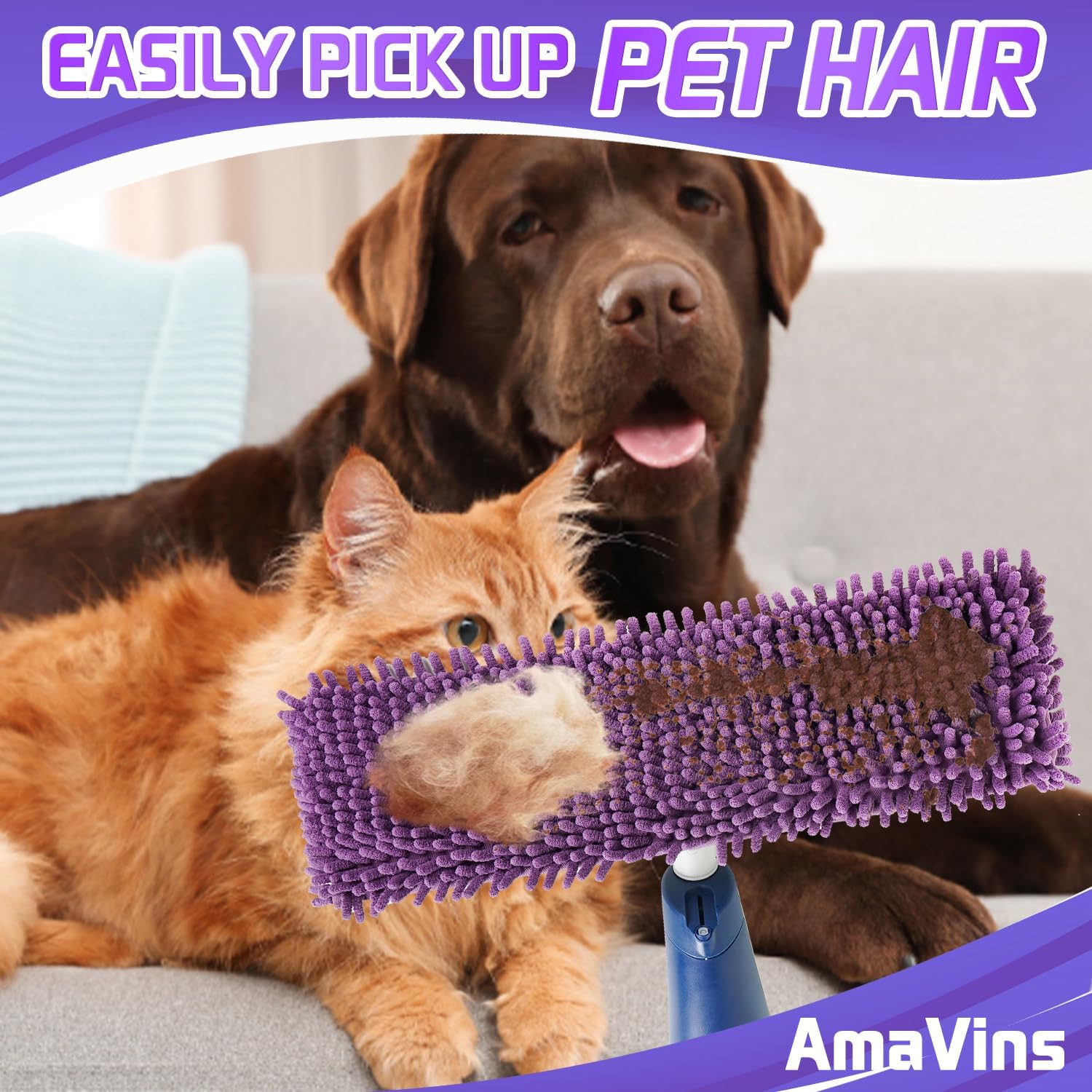AmaVins 5 Pack Reusable Microfiber Mop Pads for Bona Mop