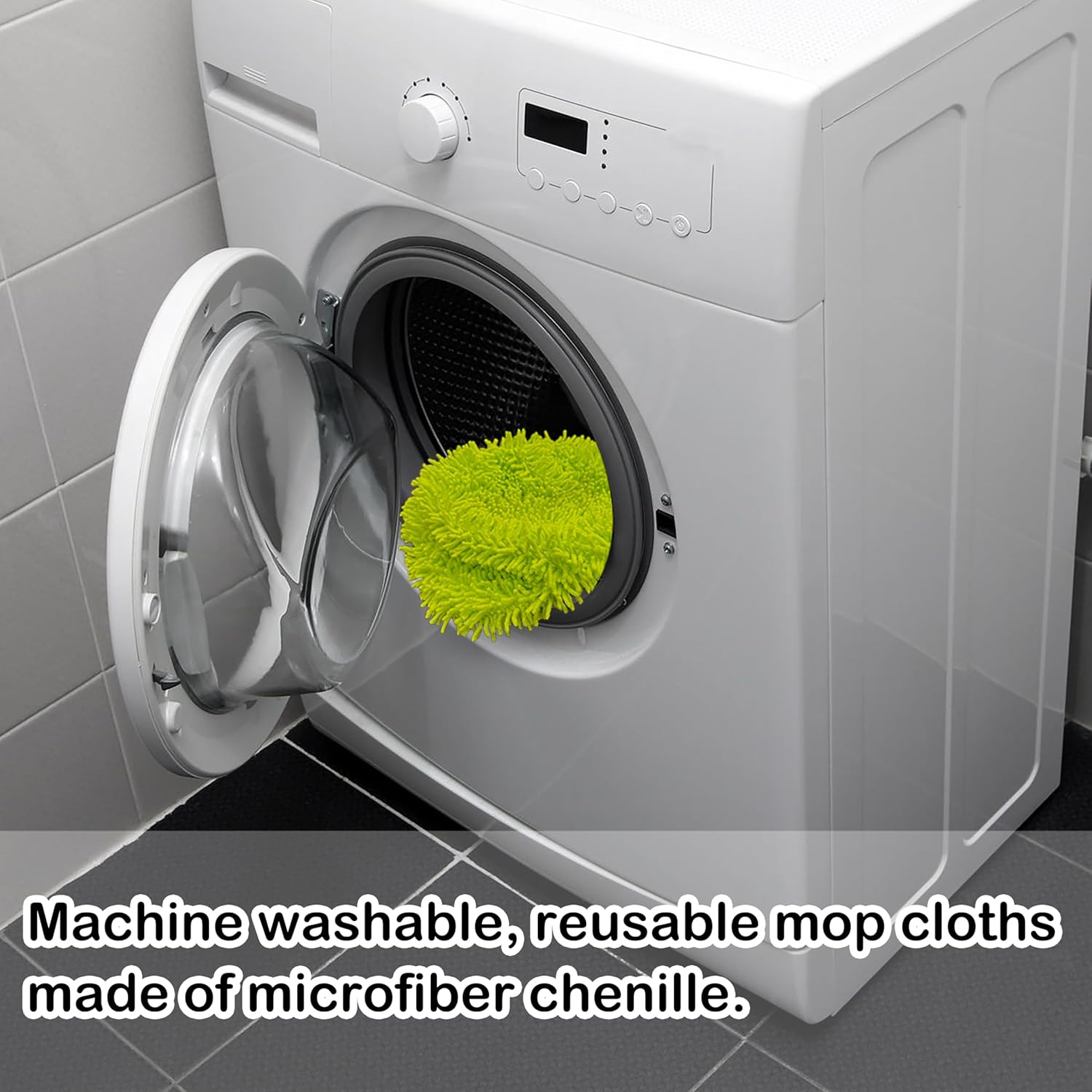 Reusable Microfiber Mop Pads 4 Pack Green 1