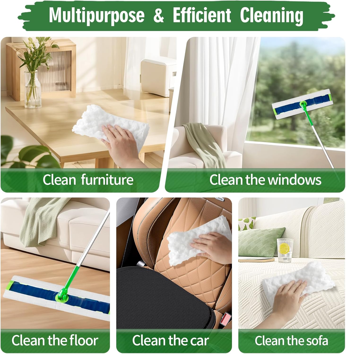 Senowi Heavy Duty Dry Mop Pads for Swiffer XL 50 Count Unscented