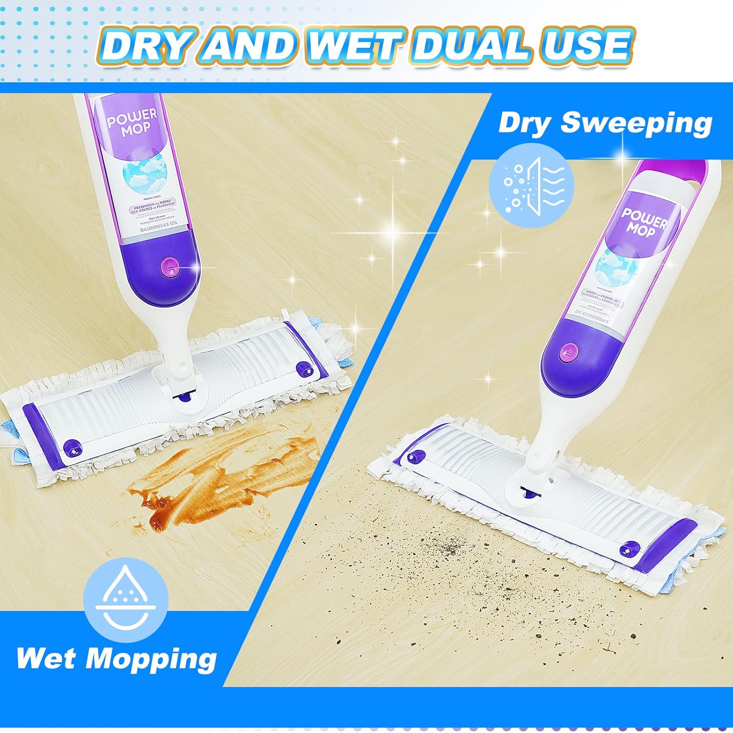 YagoDago 20-Pack Power Mop Refills for Multi-Surface Cleaning