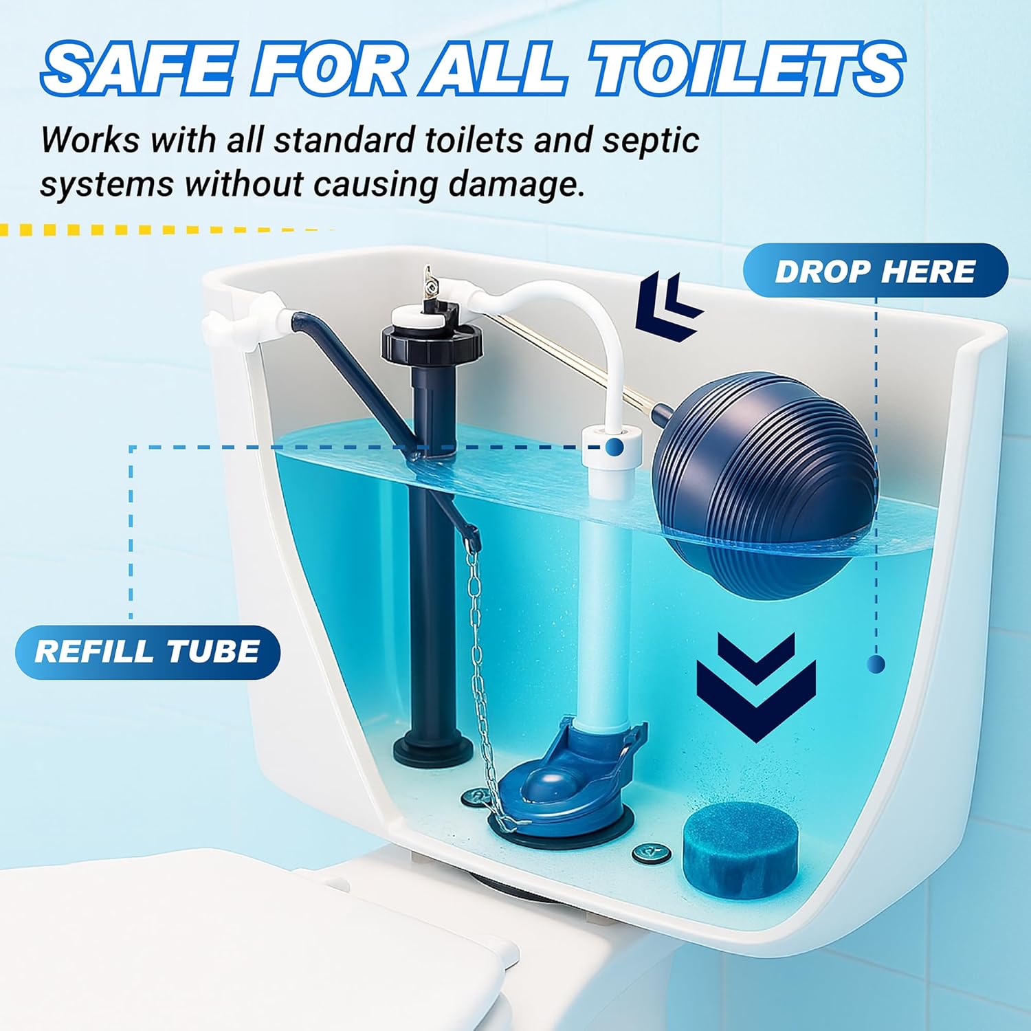 Shinefy Blue Toilet Cleaner Tablets 20 Tabs