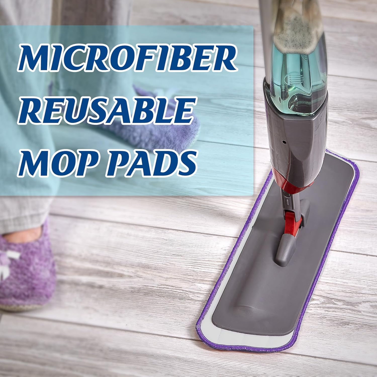 LOYIM 40 Pack Microfiber Mop Pads Replacement Heads 1