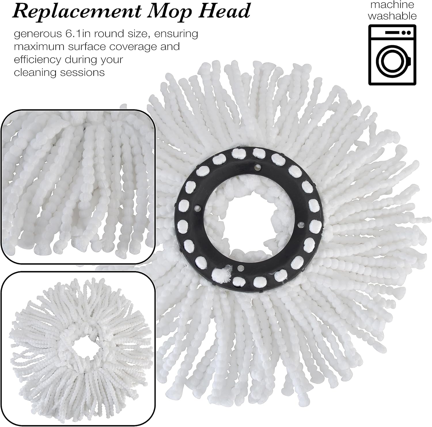 Simplify Microfiber Mop Head Replacement Pack of 2