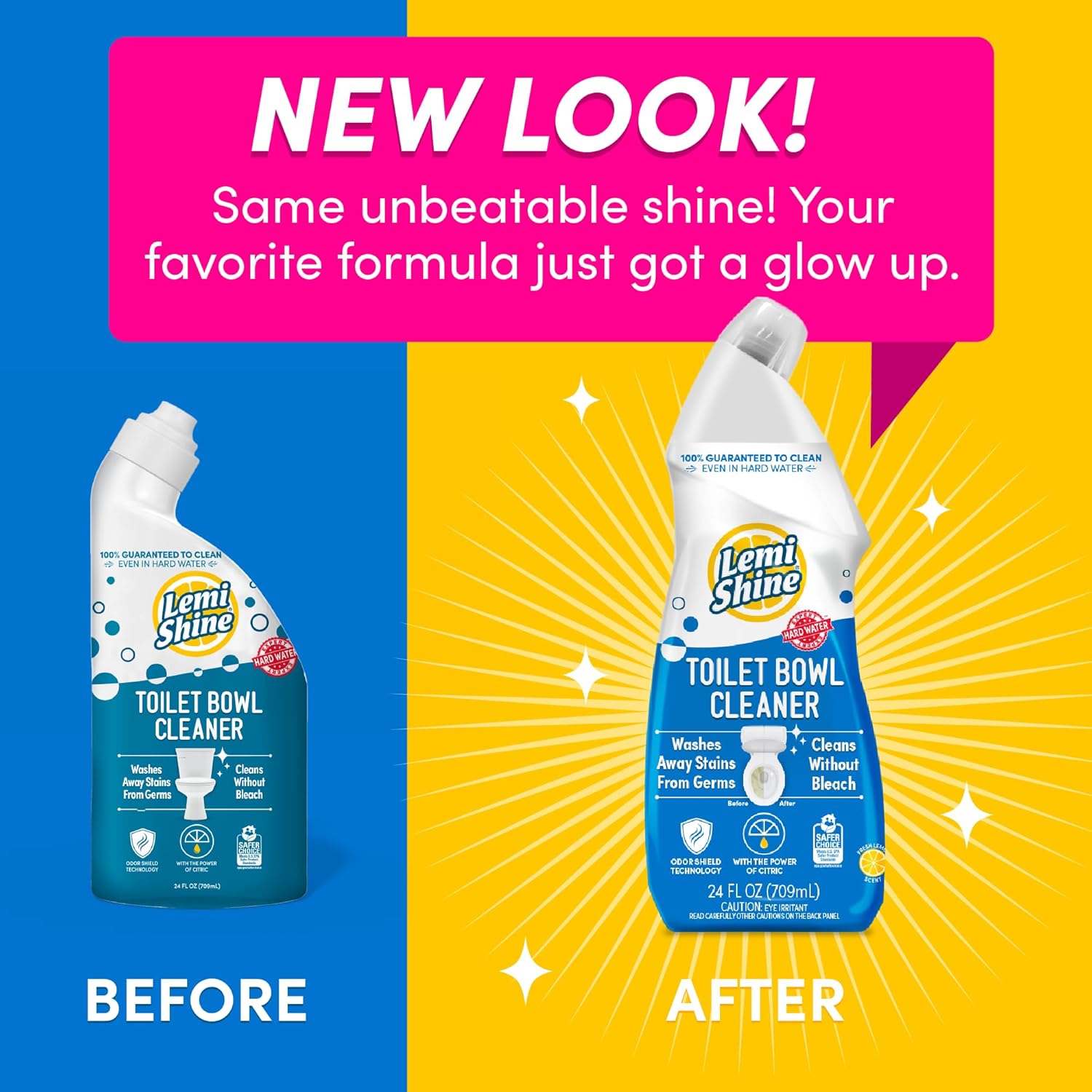 Lemi Shine Toilet Cleaner 24 oz 6 Pack Bleach-Free