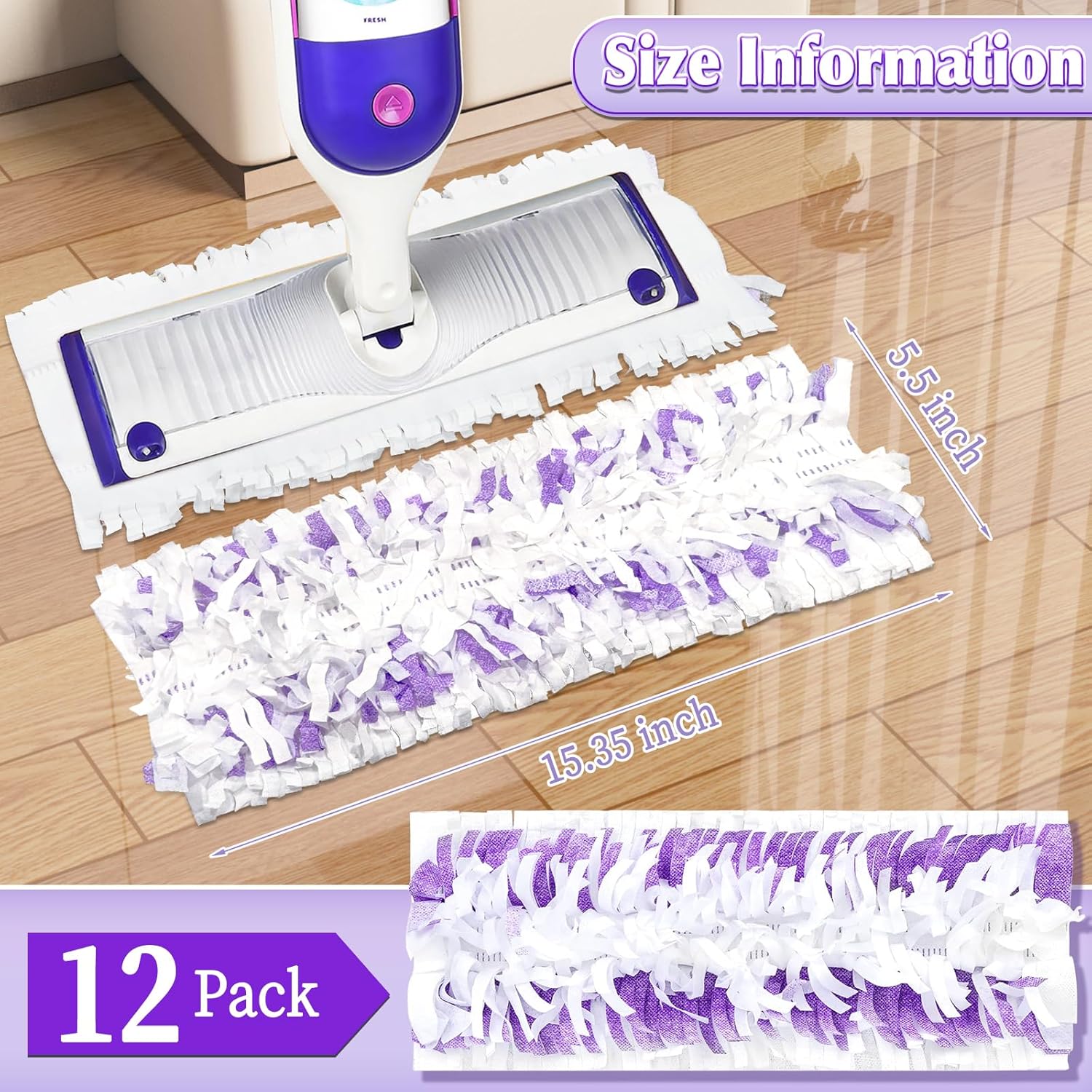 12 Pack Hofosi Swiffer Replacement Mop Pads