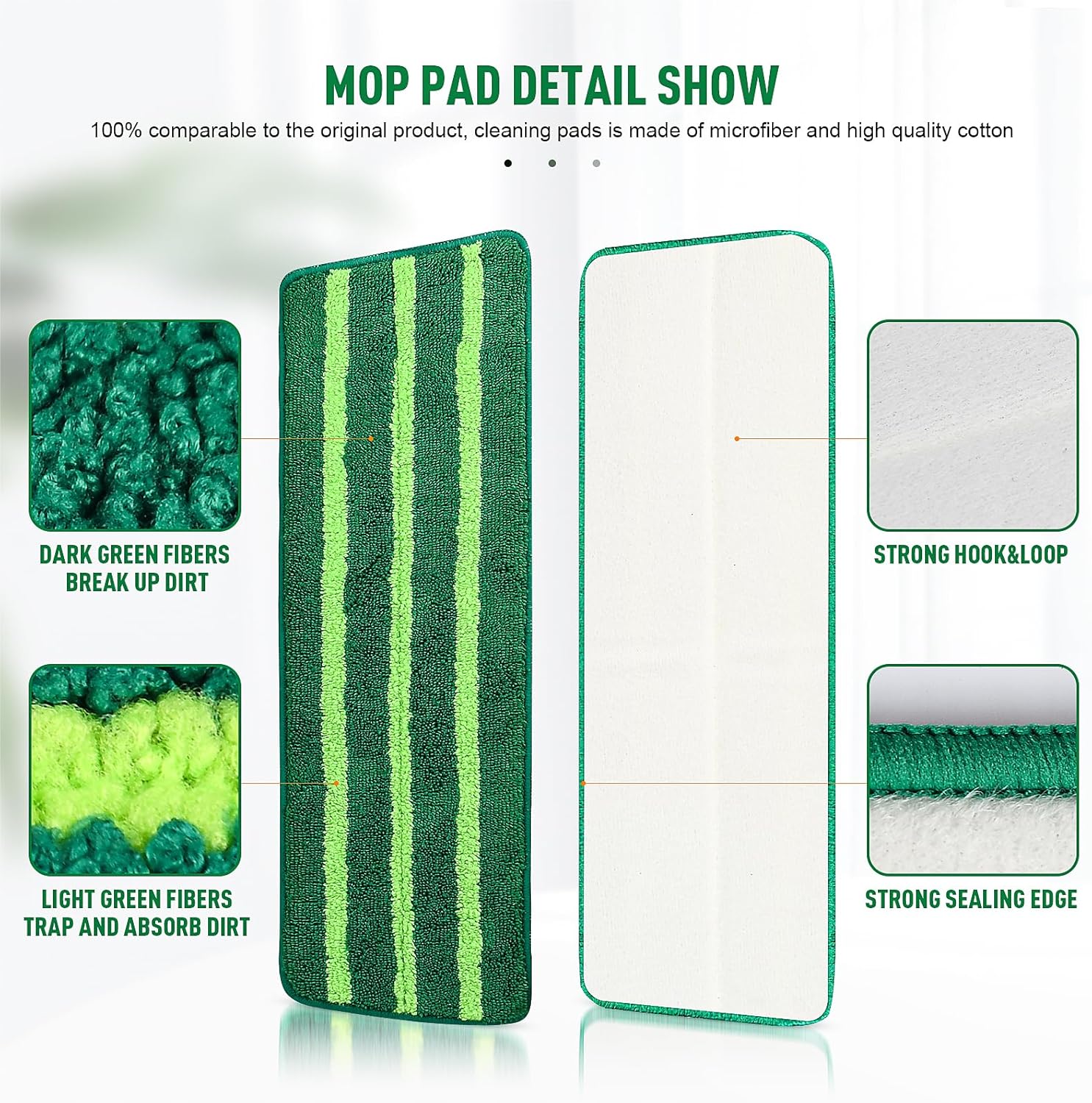 3 Pack Microfiber Mop Refills for Libman Freedom Spray Mop