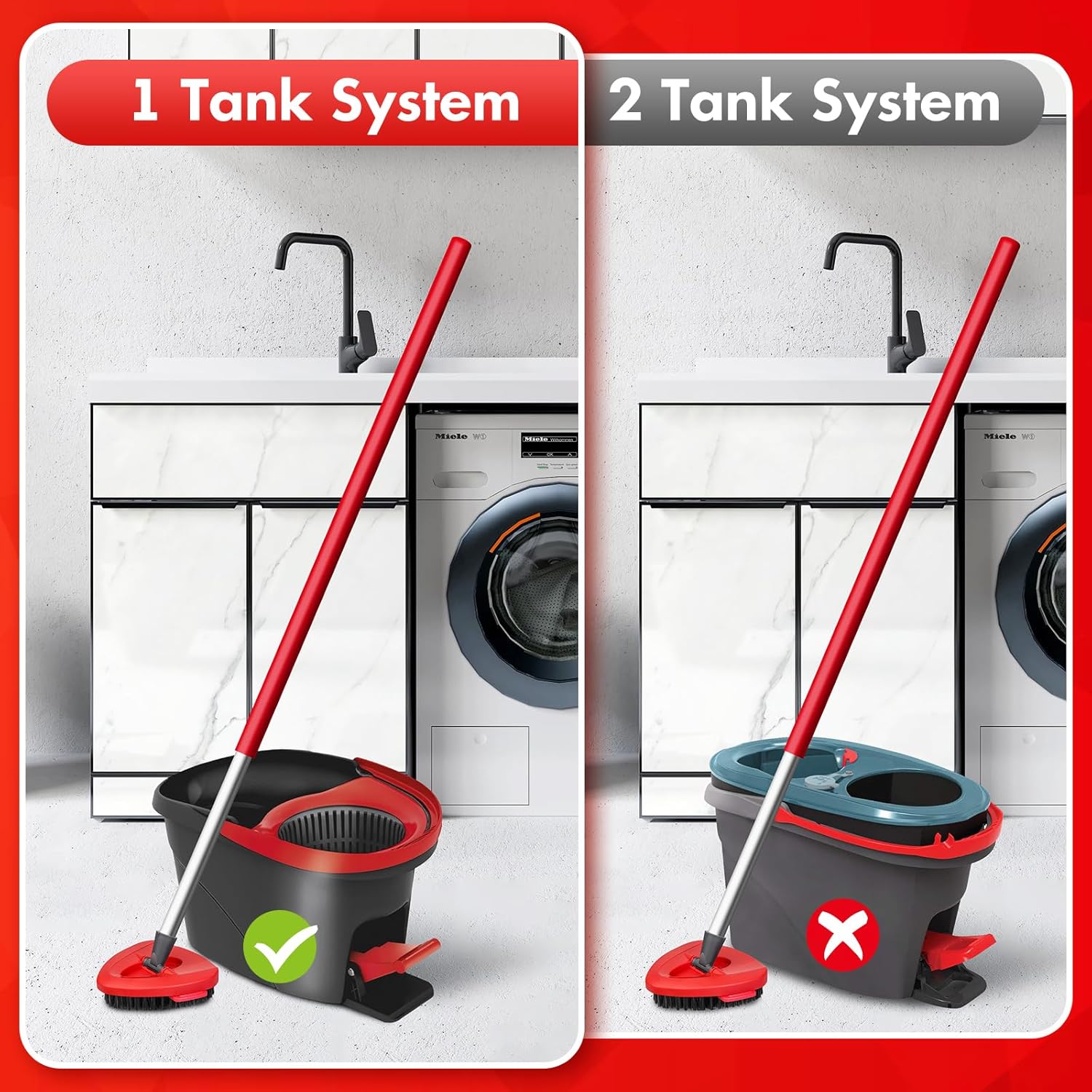 OZISI Spin Mop Base Replacement for OCedar 1-Tank System 1