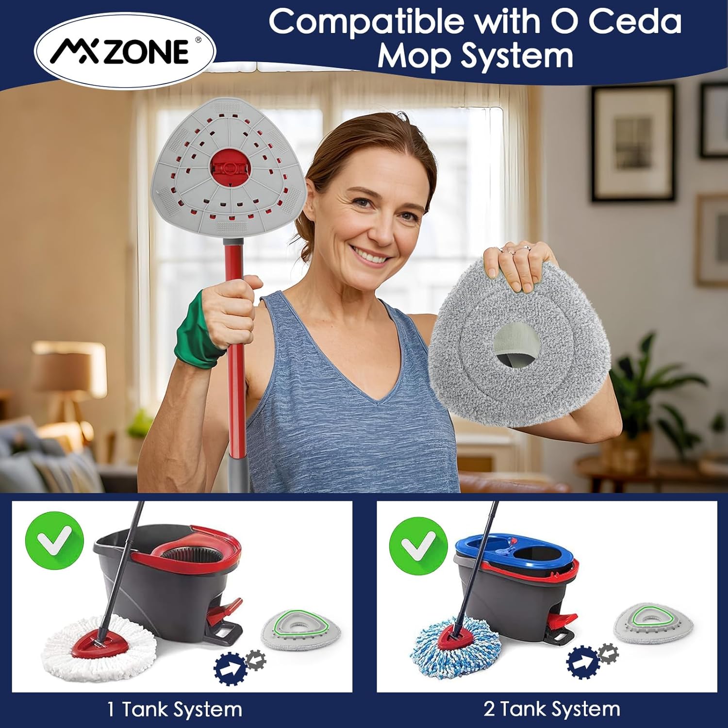 MXZONE Spin Mop Pad Replacement Set