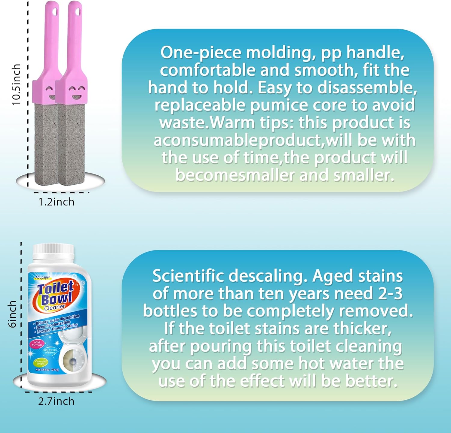 Adupaper Pumice Stone Toilet Cleaner 1