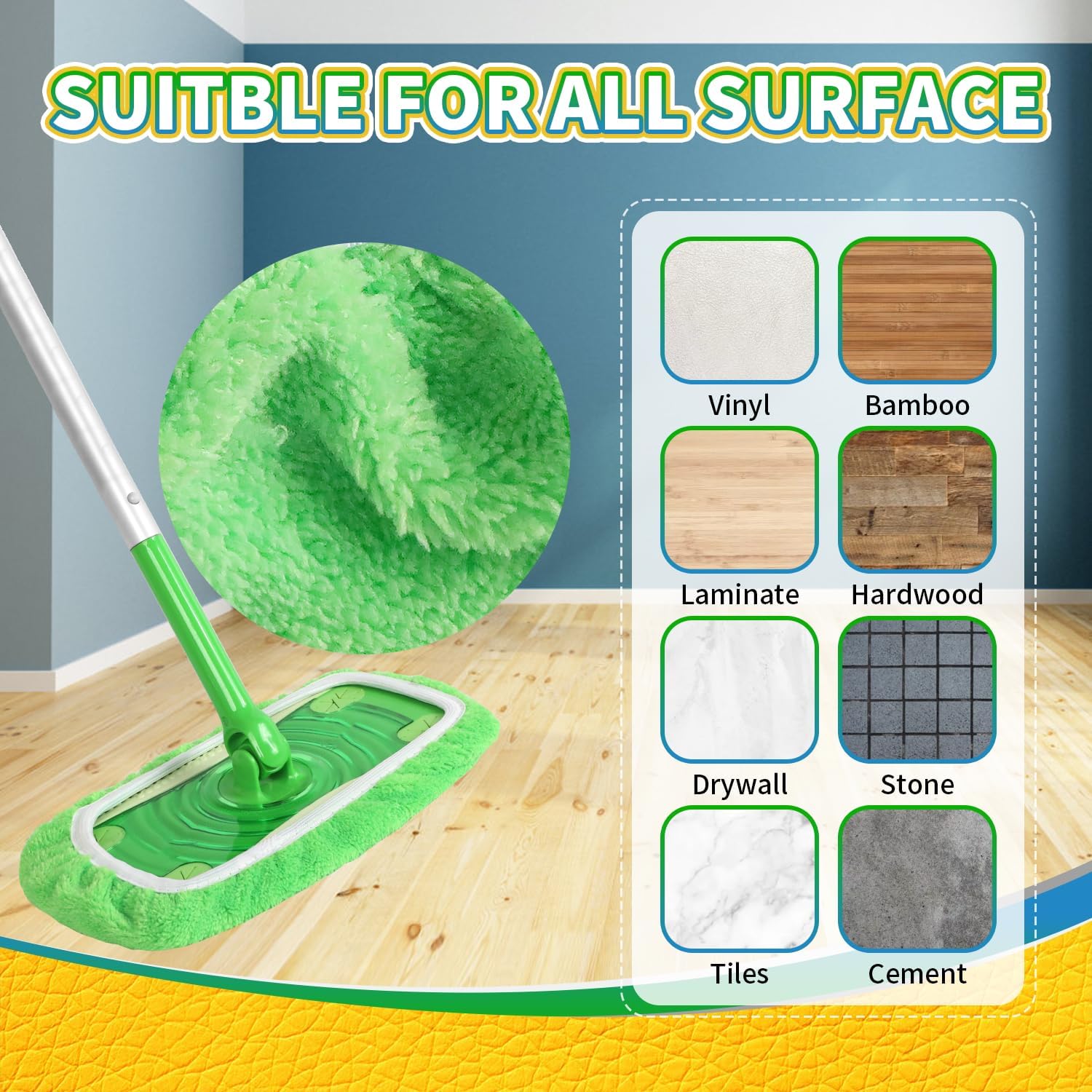 6 Pack Microfiber Mop Pads for Bona and Swiffer