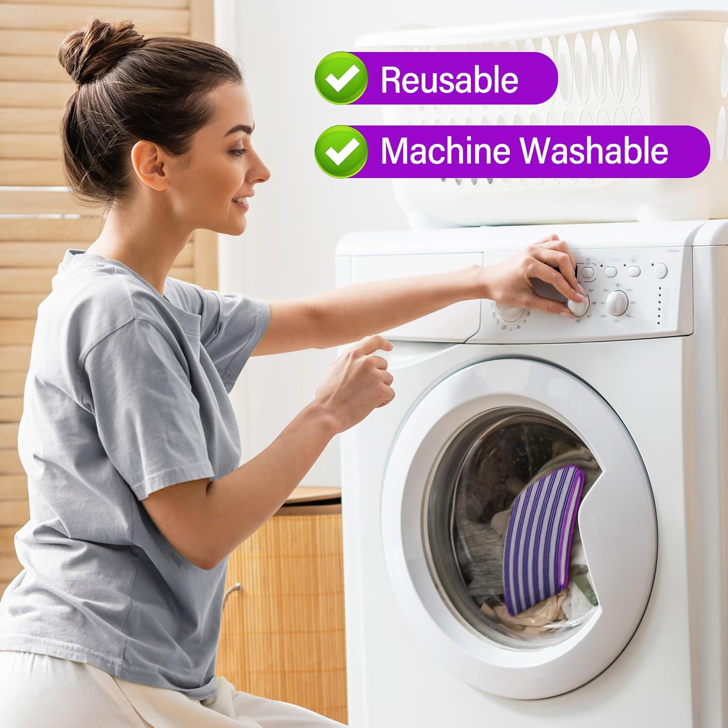 20 Pack Reusable Mop Pads for Swiffer PowerMop