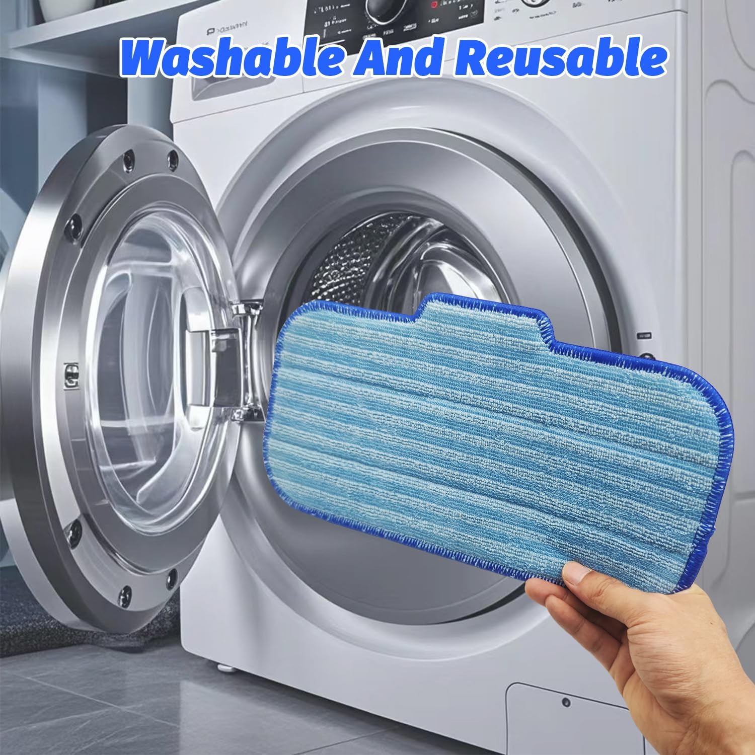 4 Pack Steam Mop Pads Replacement for Newbealer NC603C NC602N Mop Cleaner