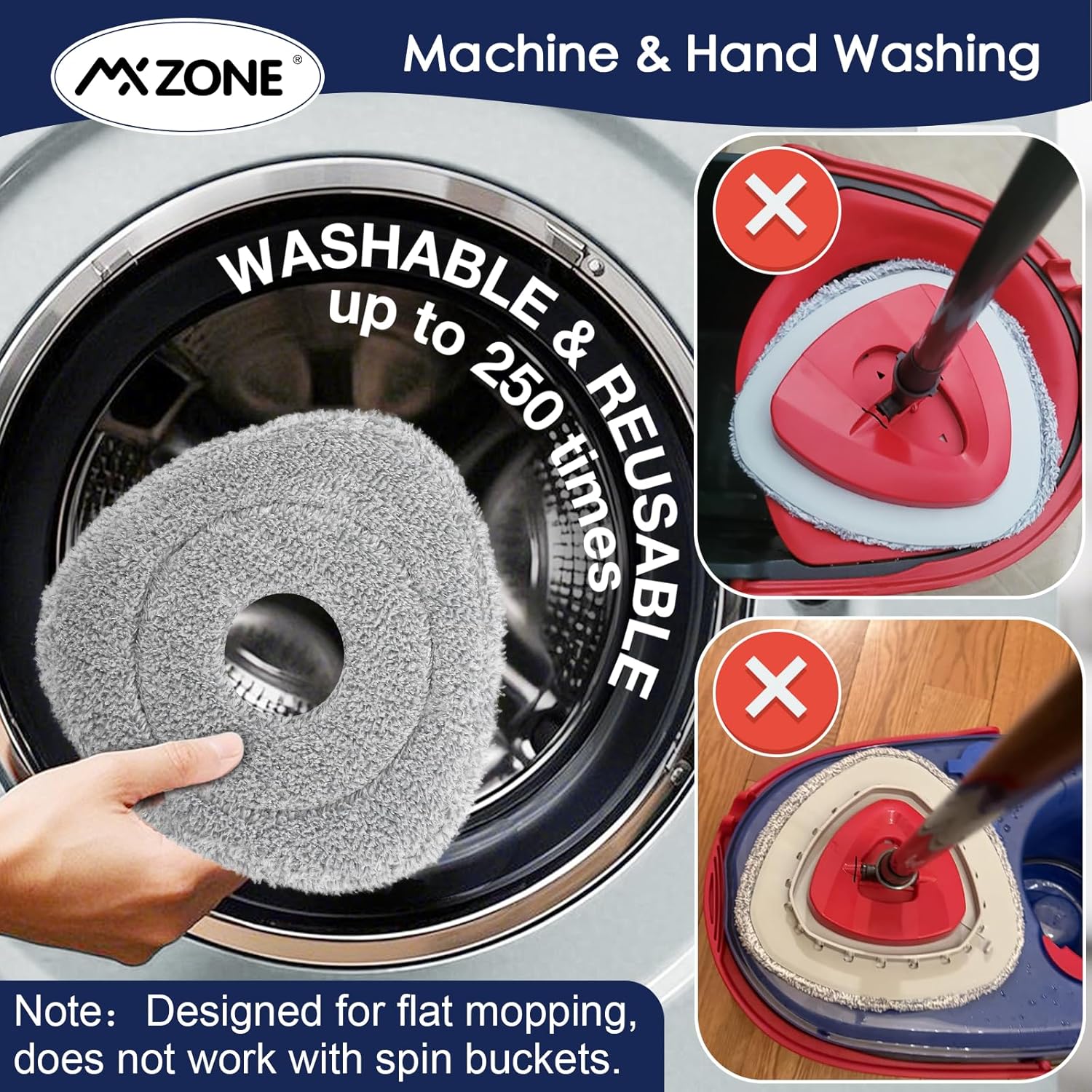 MXZONE Spin Mop Pad Replacement Set