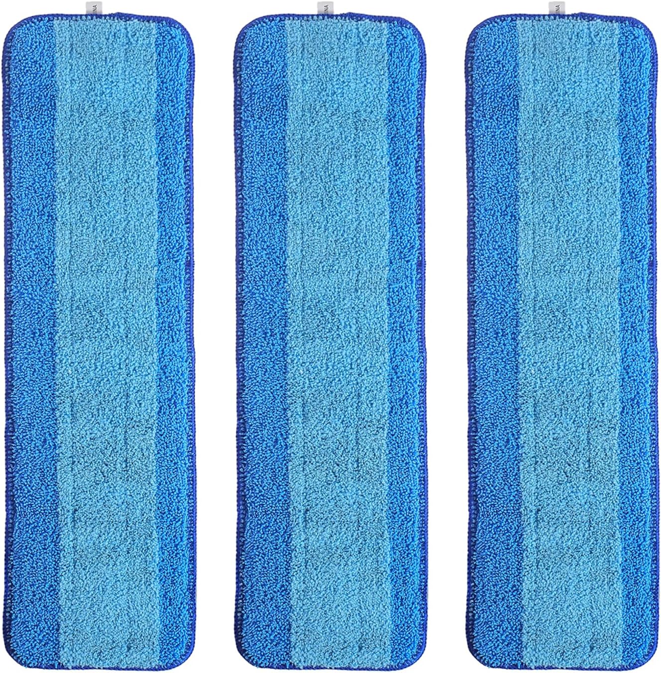 3 Pack Washable Reusable Microfiber Mop Pads for Bona 18 Inch Replacement