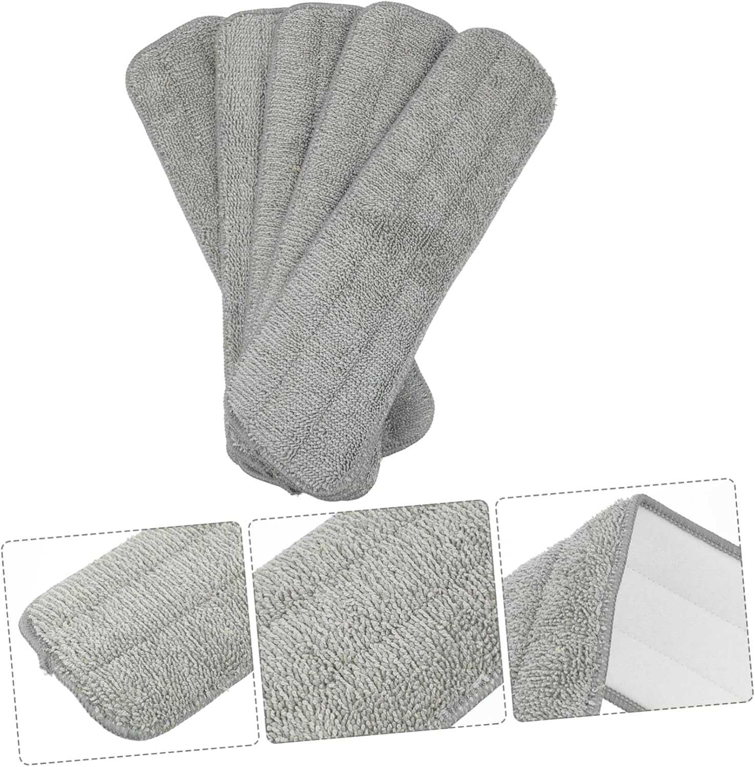 5Pcs Reusable Mop Pads for Efficient Floor Cleaning 1