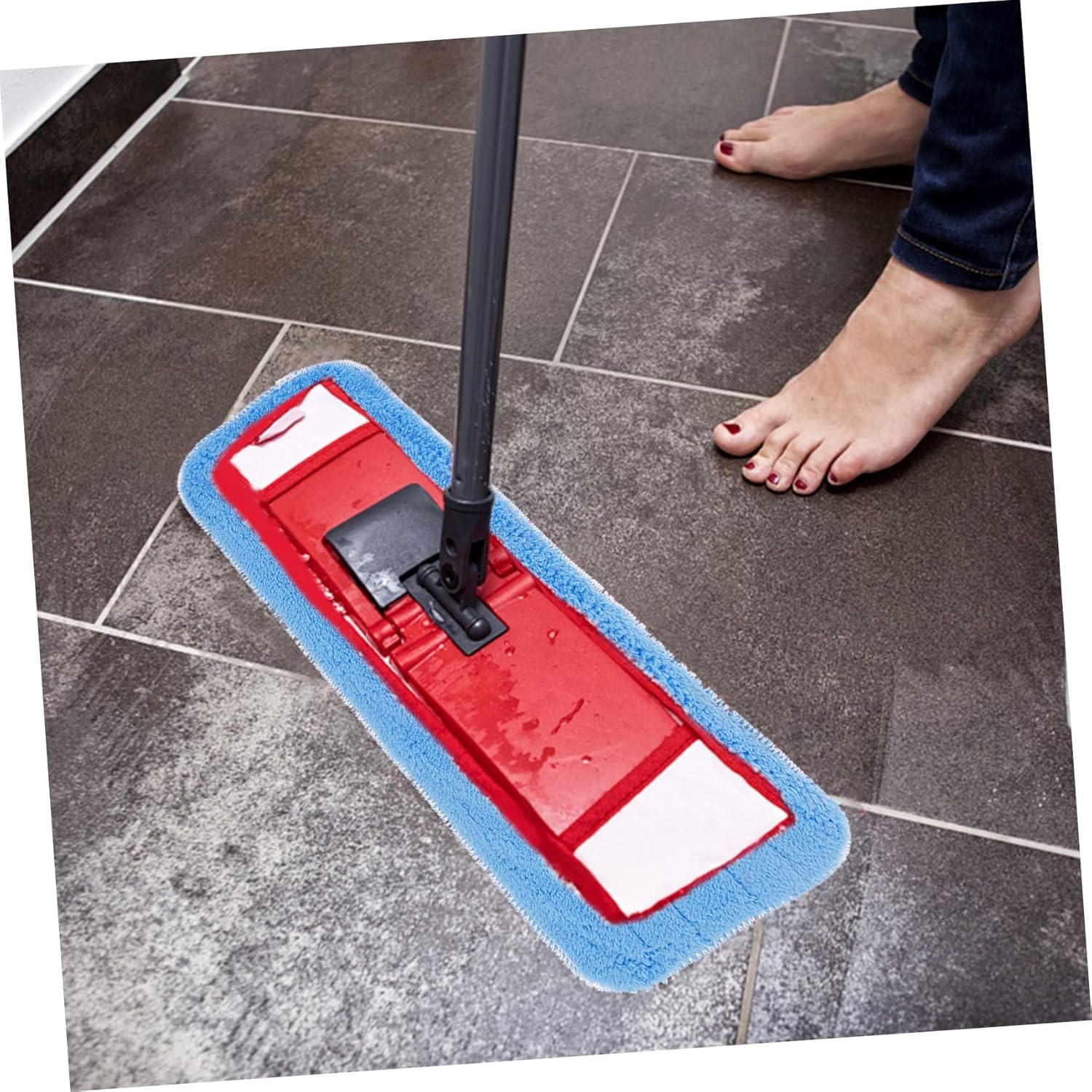 4pcs Washable Mop Pads Reusable Cleaning Replacement for Hard Floors