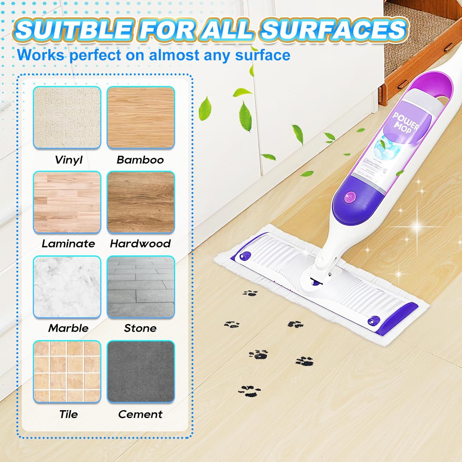 YagoDago 20-Pack Power Mop Refills for Multi-Surface Cleaning