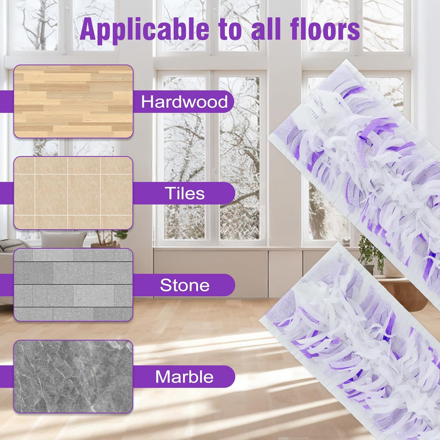 15 Pack ZQZiQi PowerMop Mop Pad Refills