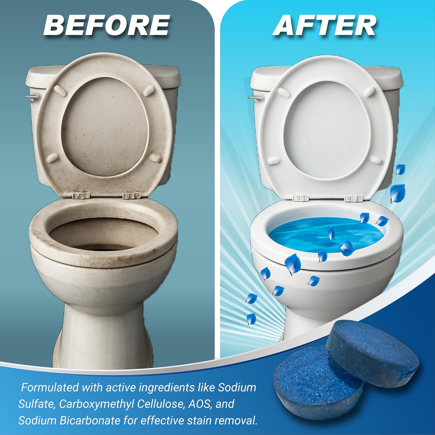 Shinefy Blue Toilet Cleaner Tablets 20 Tabs