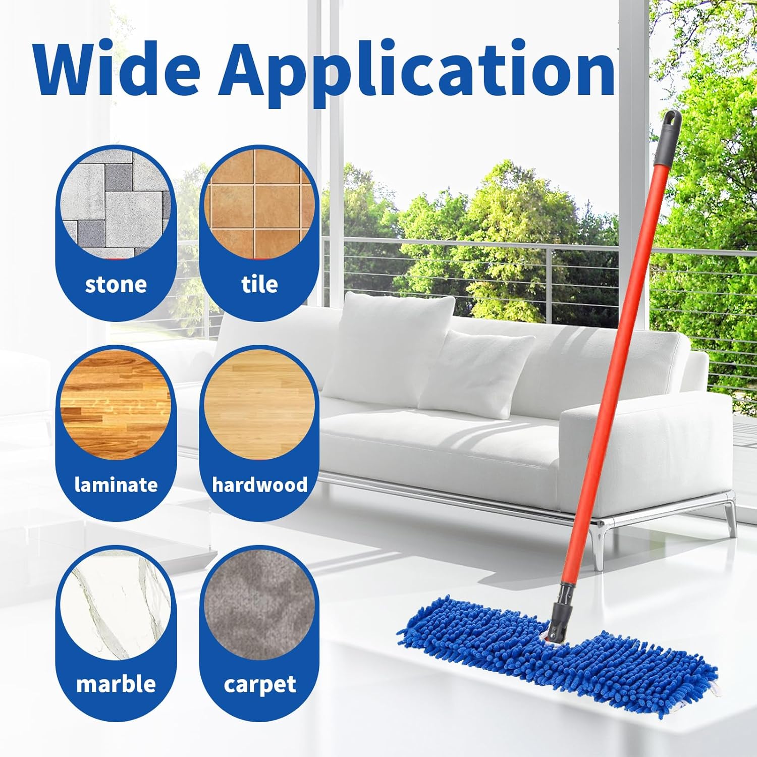 2 Pack Flip Mop Refills for O-Cedar Wet Dry Use
