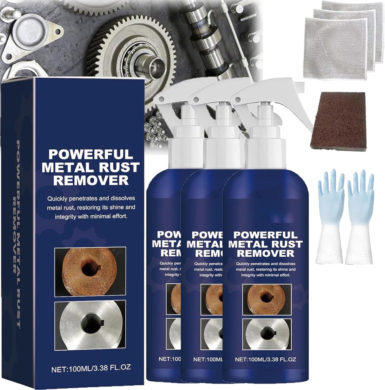 2024 New Powerful Rust Remover Spray 100ml 3PCS