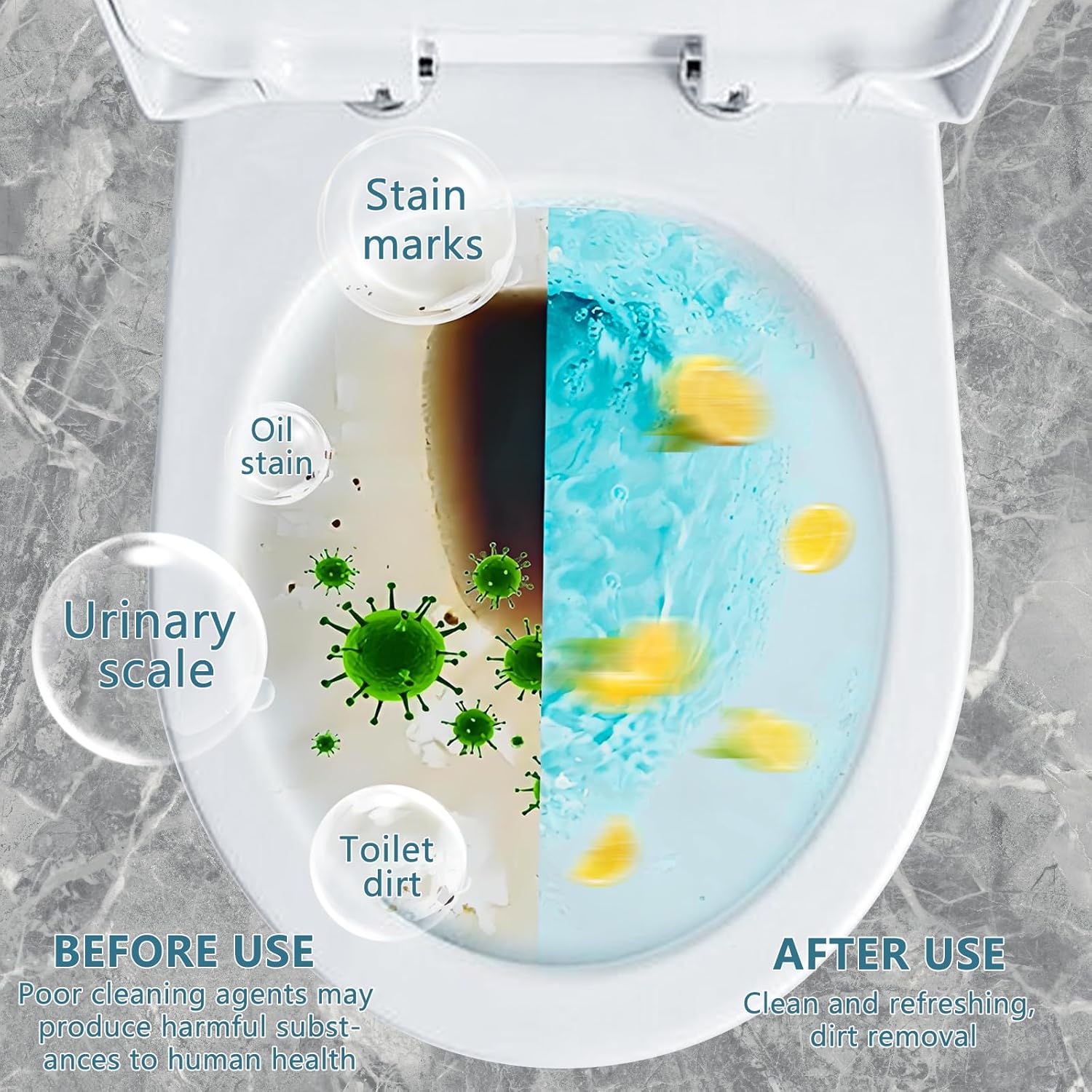 Krris Lemon Scent Foaming Toilet Cleaner 4 Pack