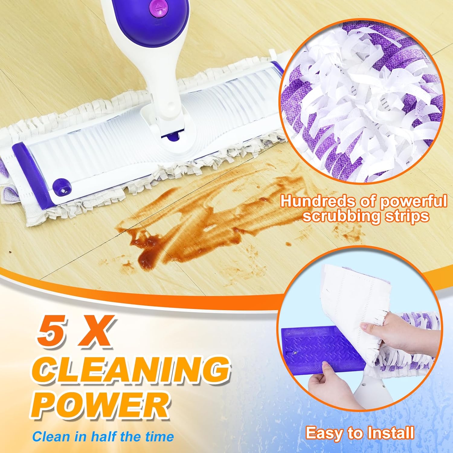 MyKEEPOW 12 Pack Disposable Mop Pads Refills