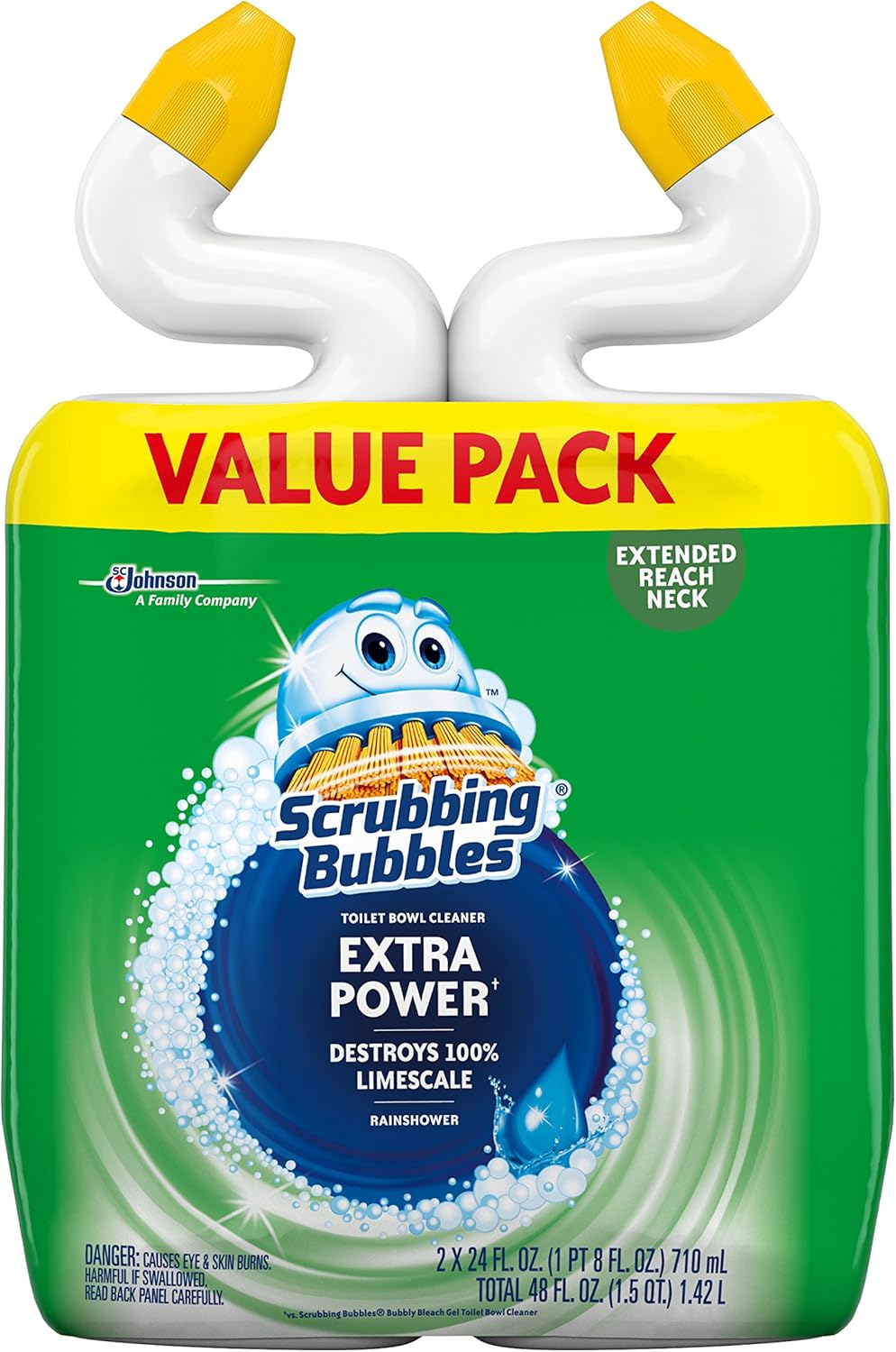 Scrubbing Bubbles Extra Power Toilet Bowl Cleaner Rainshower 24 oz Pack of 2