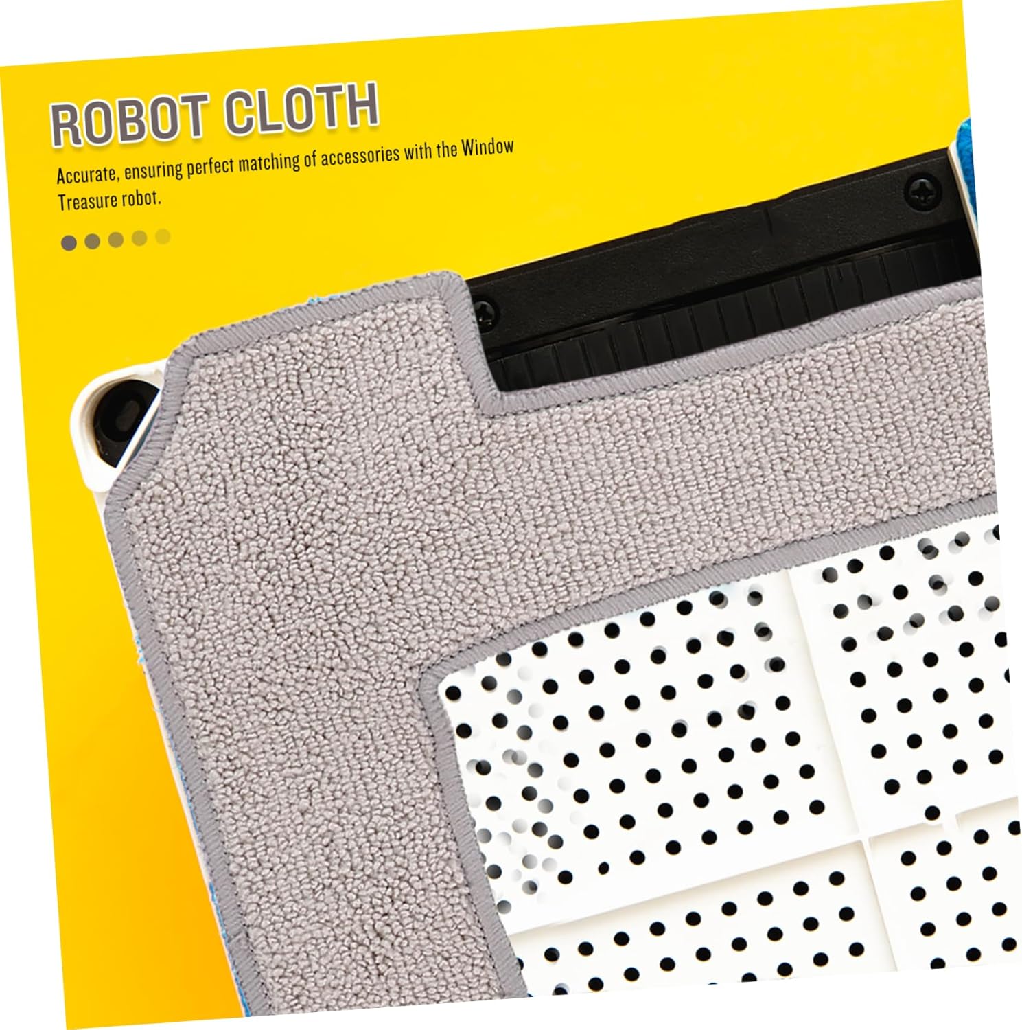 4Pcs Washable Window Mop Cloths for Robots and Offices