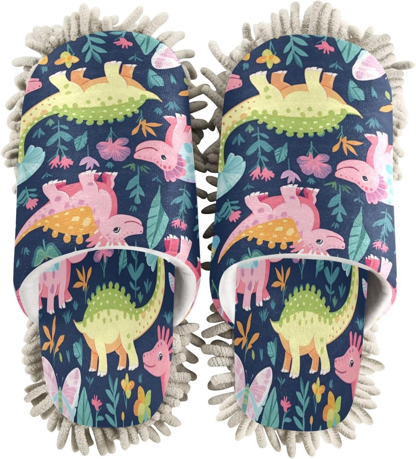 Bulletgxll Mop Slippers for Cleaning - Soft Microfiber Floor Mop Slippers