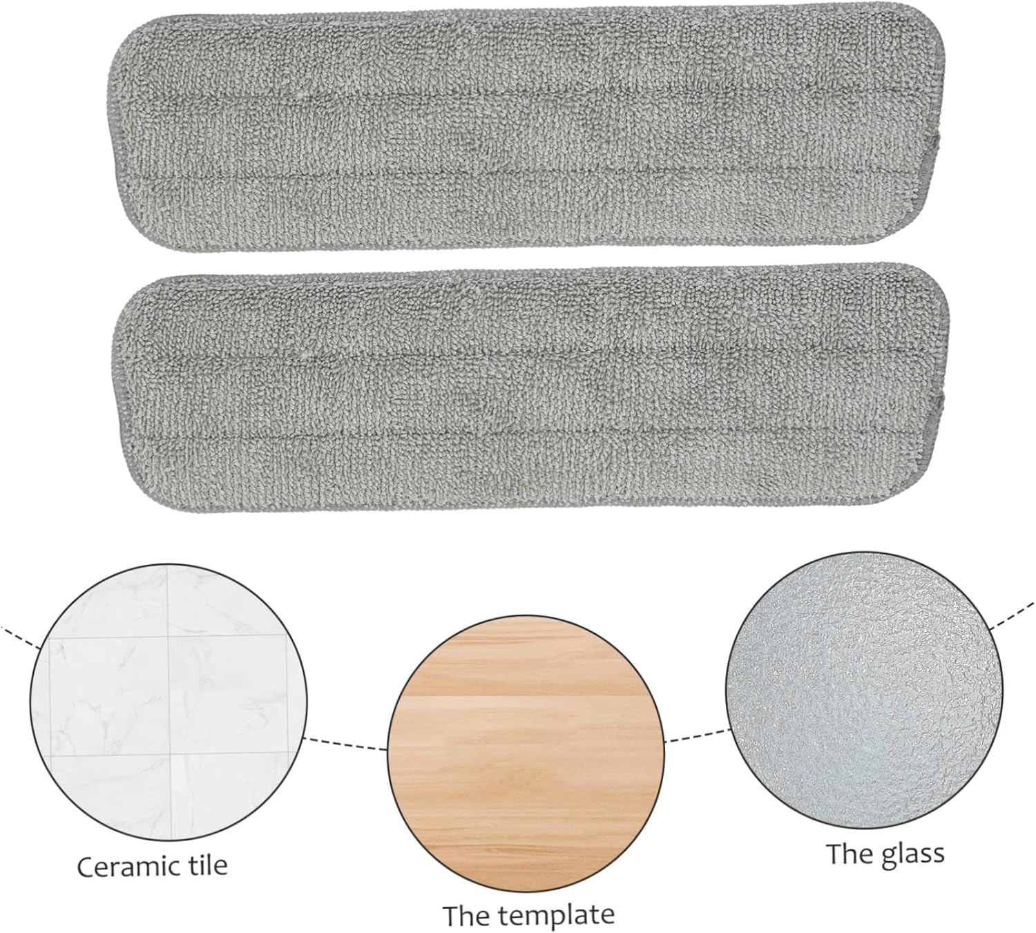 Ipetboom 5PCS Microfiber Mop Pads for Reusable Floor Cleaning