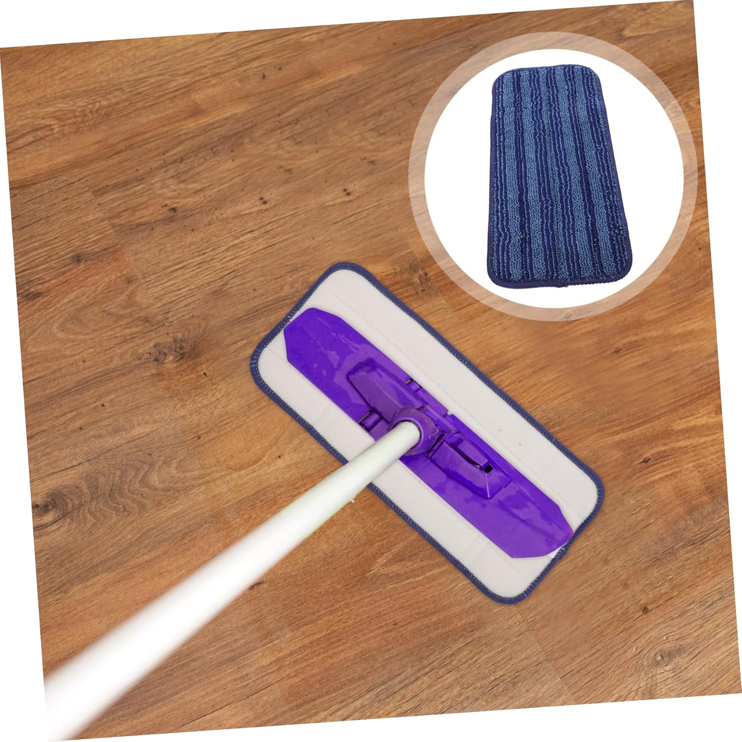 PACKOVE Reusable Microfiber Mop Pads for Wet Dry Floor Cleaning