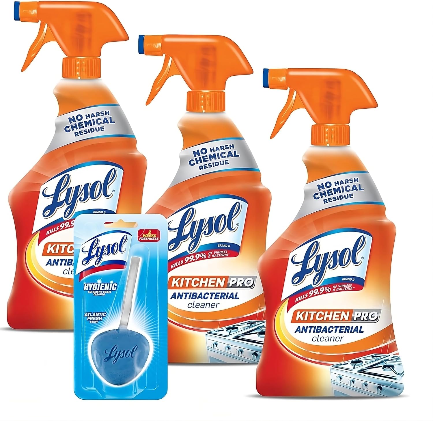 Reckitt Lysol Kitchen Pro Toilet Cleaner Pack of 3 22 Fl Oz