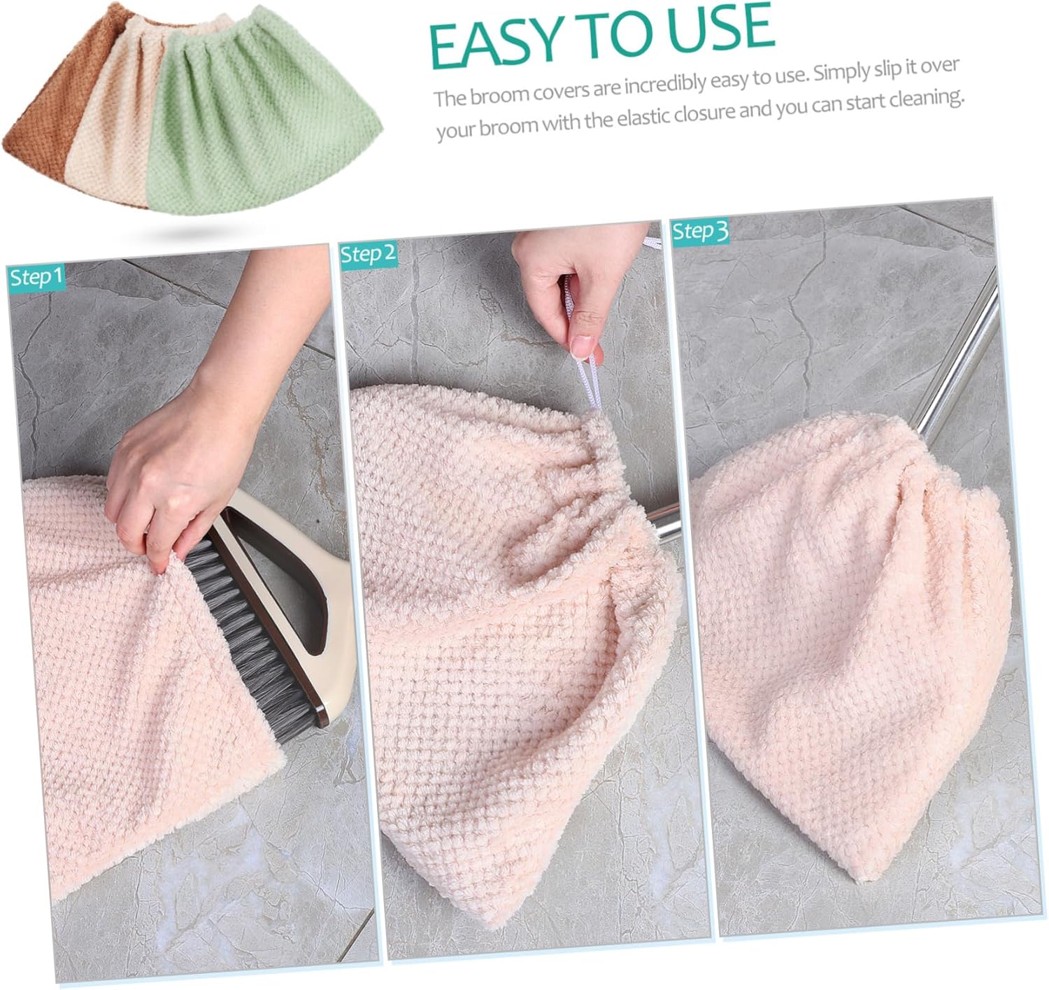 CALLARON Reusable Mop Covers Washable Easy to Use