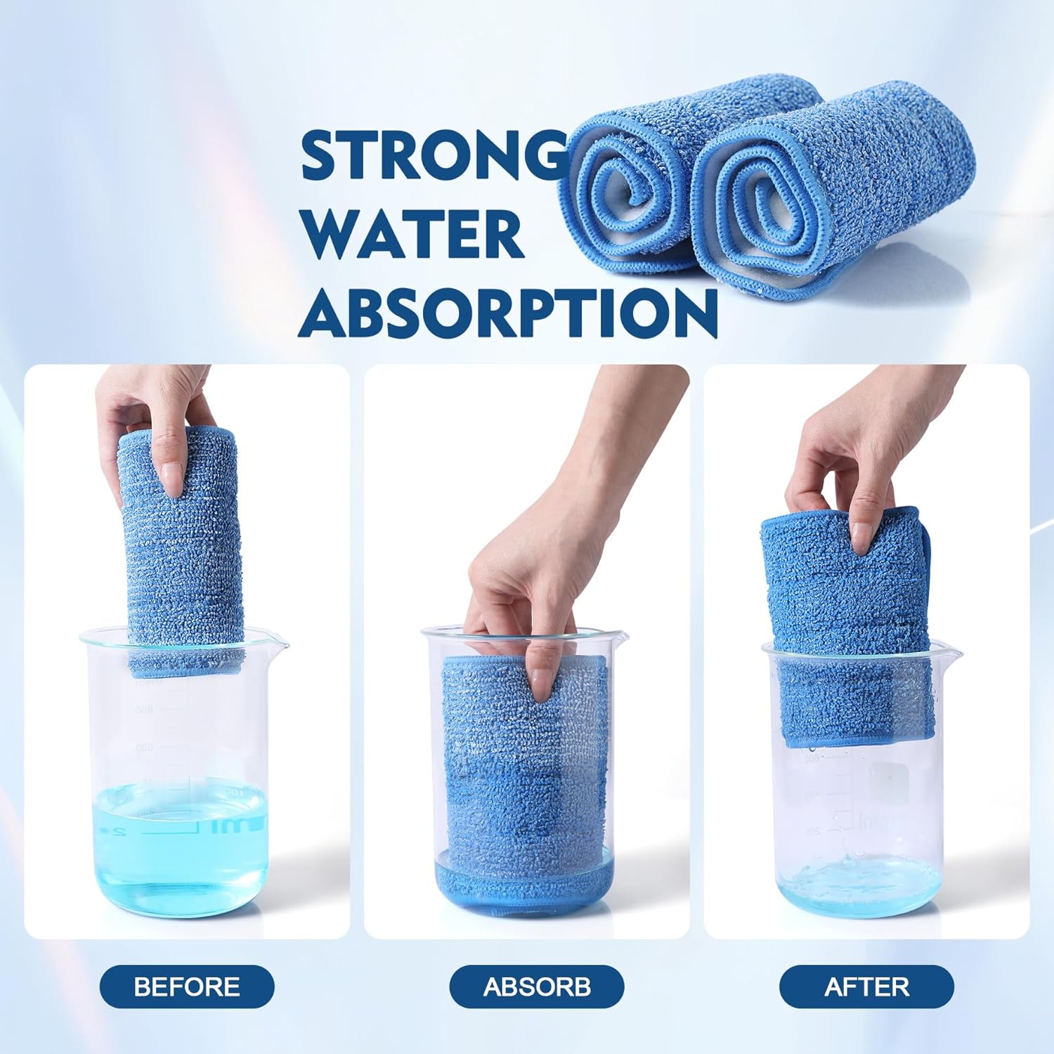 3 Pack Microfiber Mop Pads Refills - Reusable Cleaning Pads for All Spray Mops