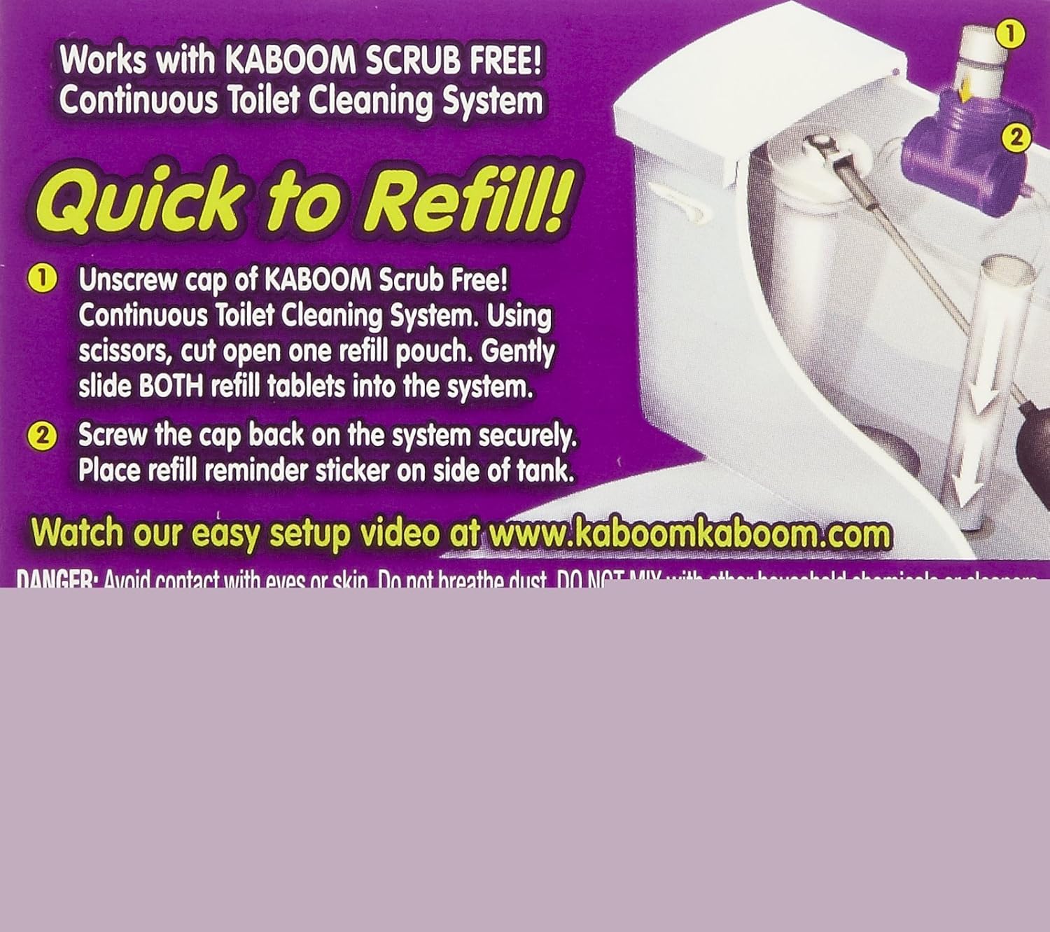 Kaboom Scrub Free Toilet Refill Tablets 2 Count