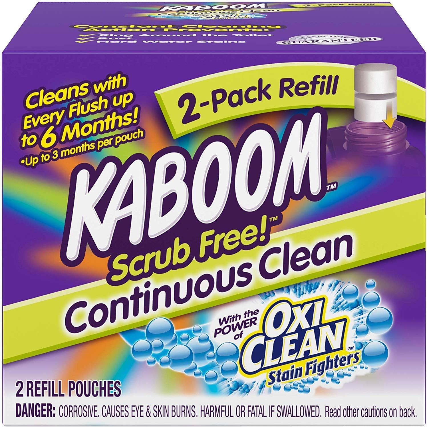 Kaboom Scrub Free Continuous Clean Toilet Refill 2 Pack