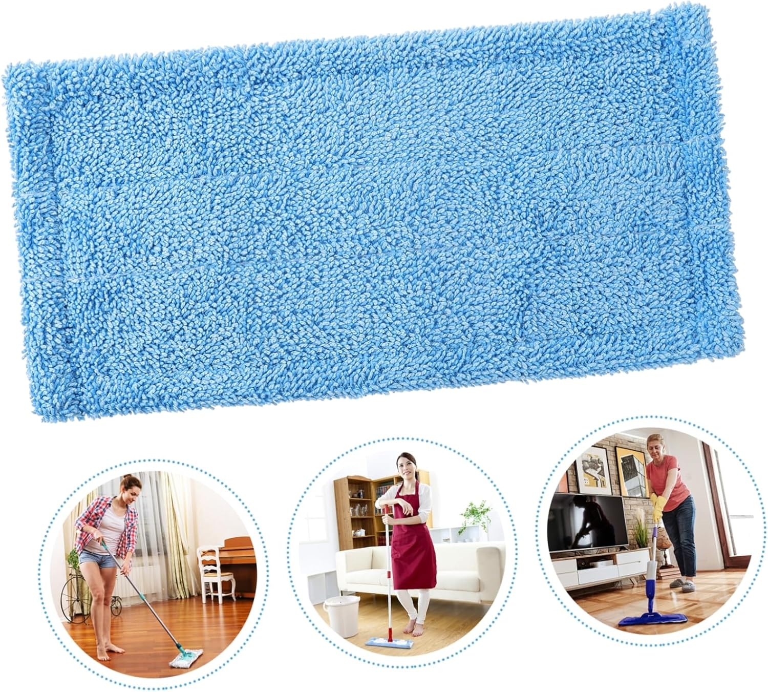 FRCOLOR Microfiber Mop Pad Replacement Reusable