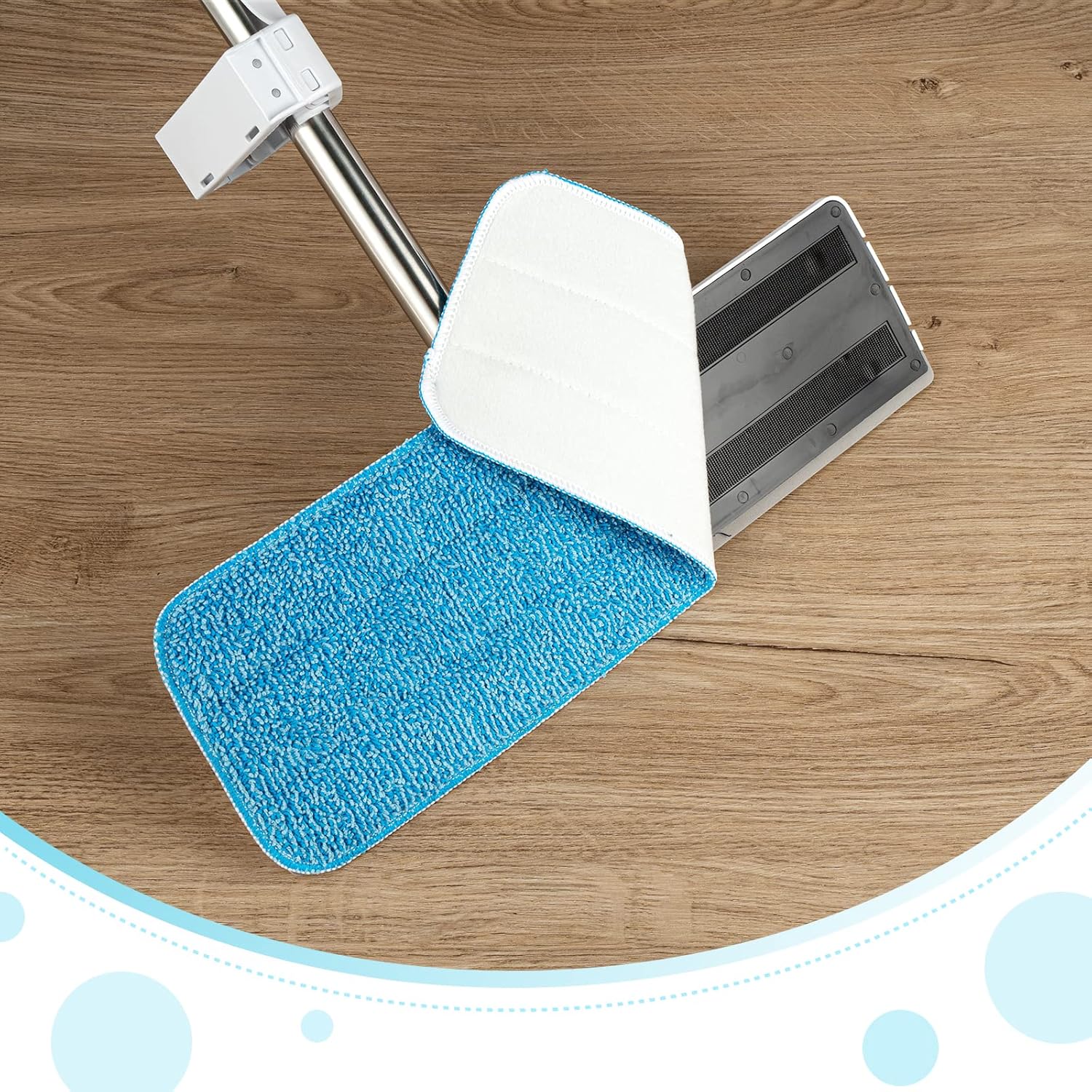 Microfiber Mop Pads 185 x 63 Inch Reusable Set of 12