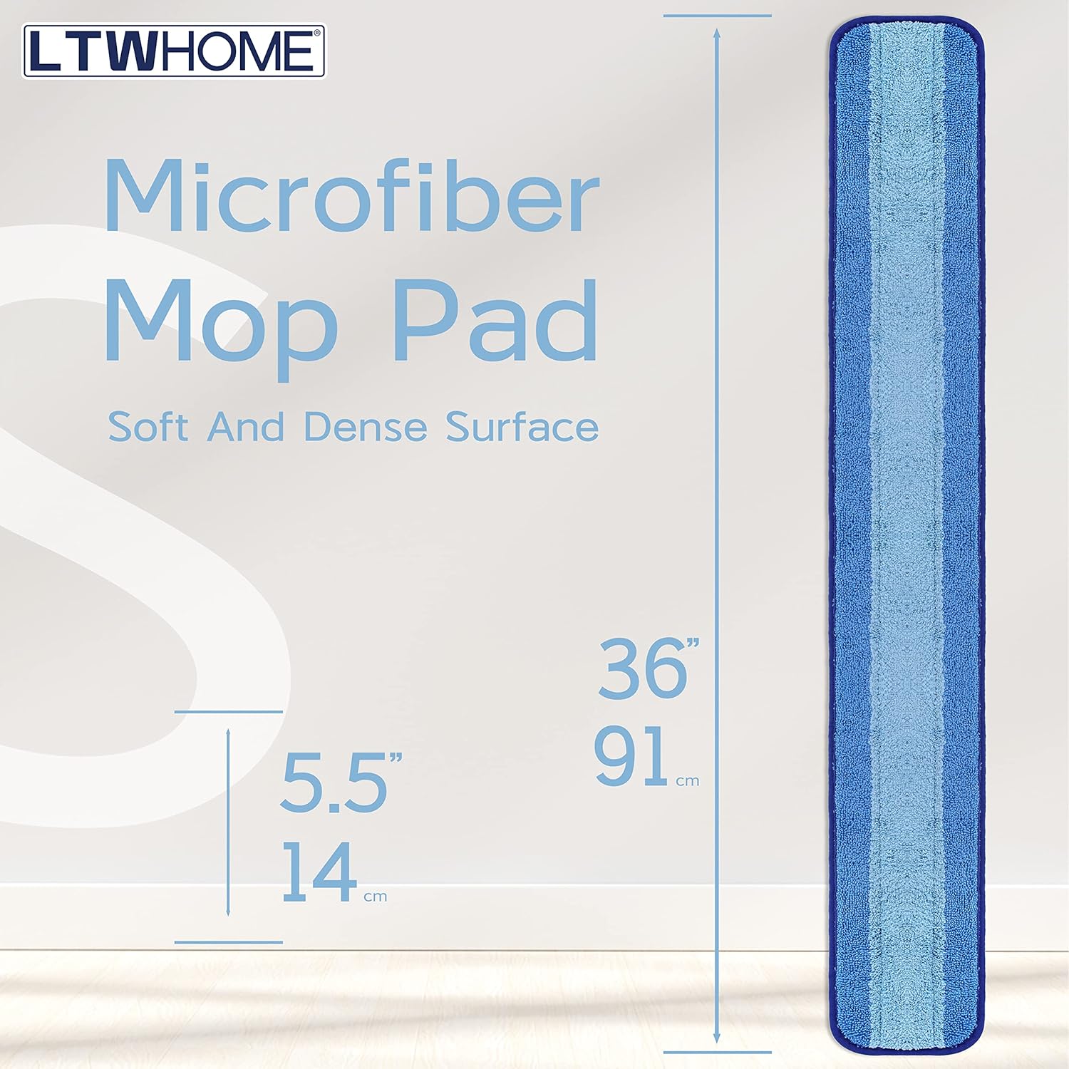 LTWHOME 36 Inch Microfiber Mop Pads Pack of 6 1