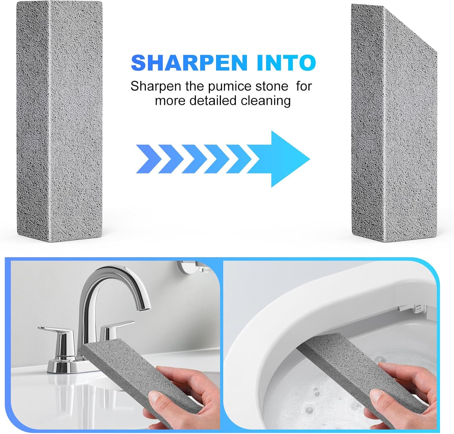 Cnigrpl Pumice Stone Toilet Cleaner - 2Pack with Long Handle